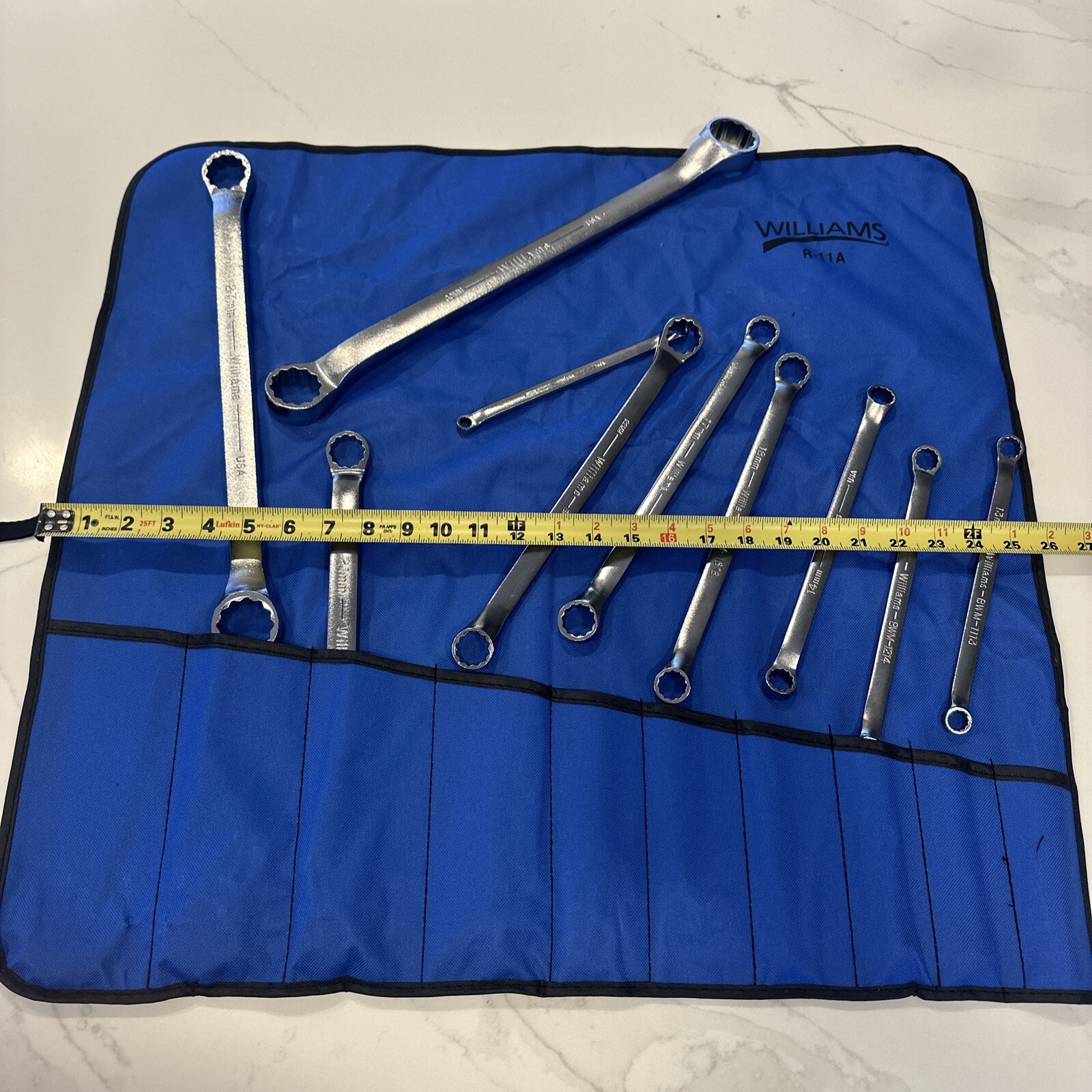 Williams USA 8-32mm 12 Point Double 10° Offset Box End Wrench Set 10pc MWS-BWM10