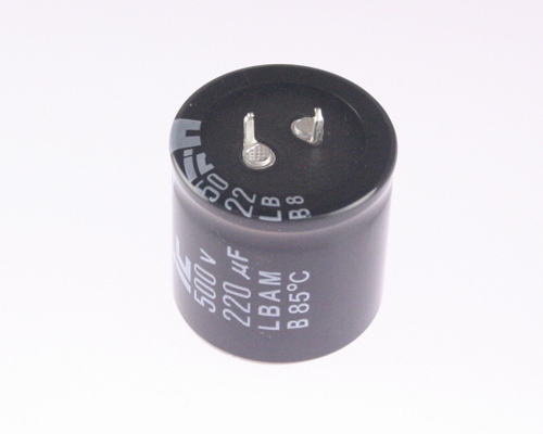 4x 220uF 500V DC Radial Snap In Mount Electrolytic Capacitor 85C 500VDC 220mfd