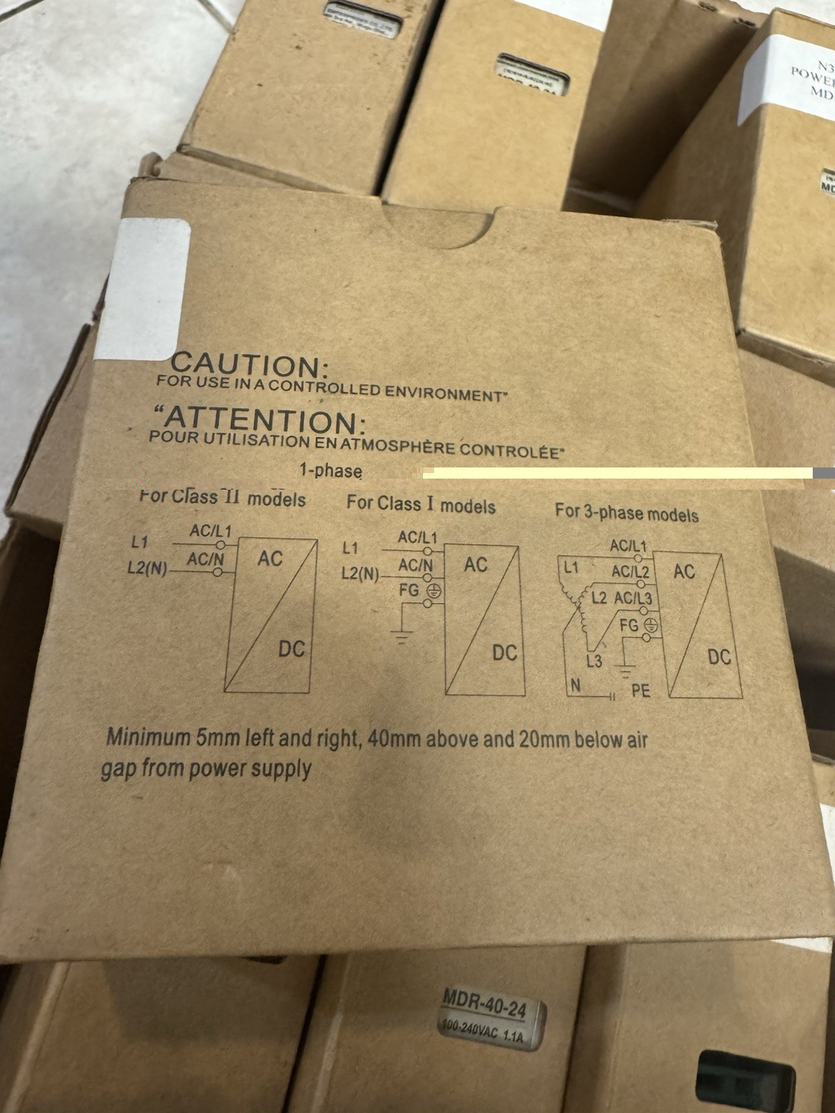 NEW IN BOX Mean Well MDR-40-24Industrial Power Supply 40W 24V/1.7a 100-240v 1.1