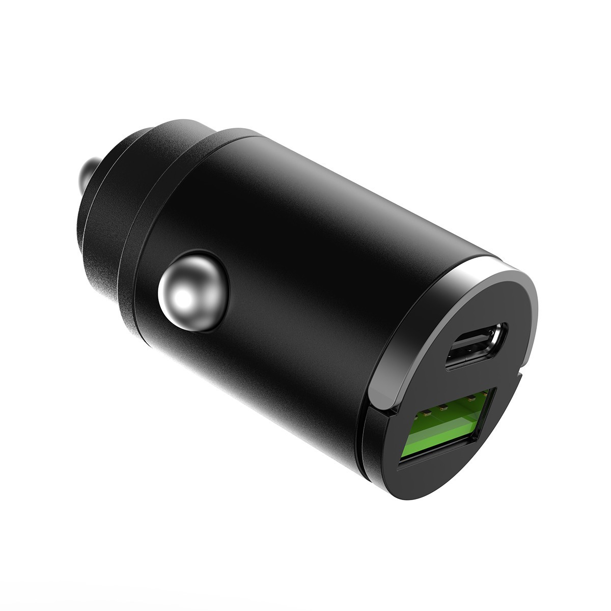 100W USB C Car Charger Fast Charging Dual Port 2-in1 Adapter Control 12V-24V