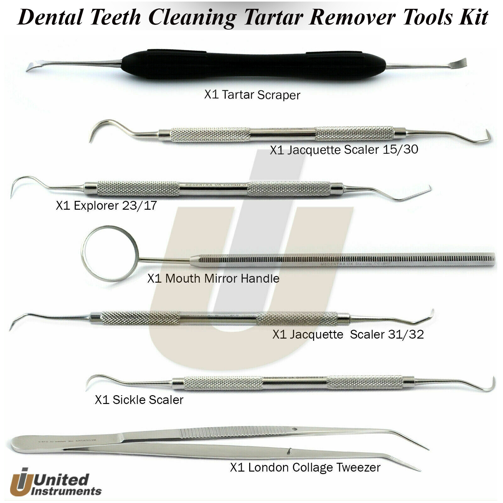 Professional Dental Examination Kit Basic Hygiene Teeth Explorer Cleaning Tools