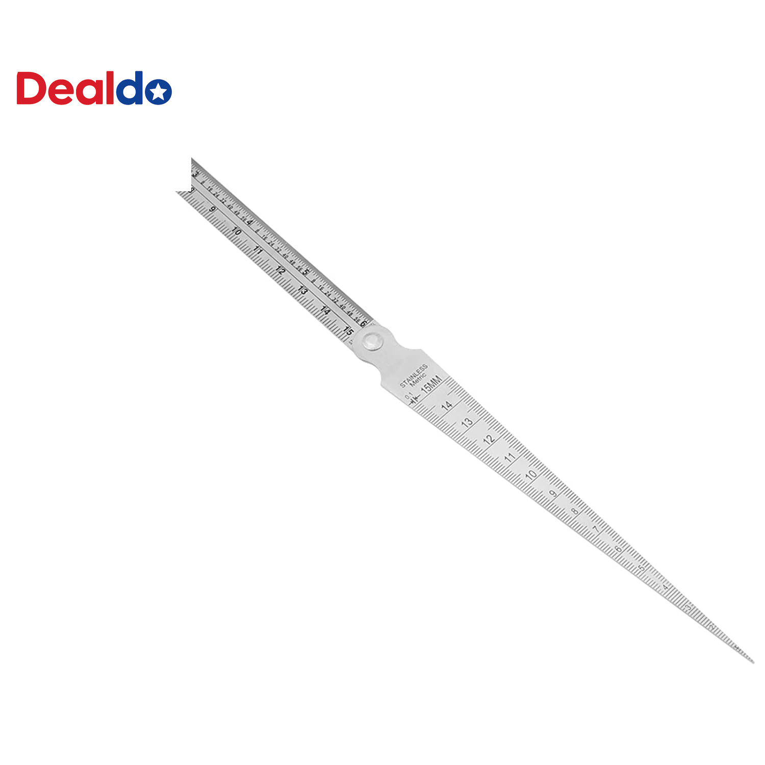 Stainless Steel Taper Gauge Metric Inch Precision Gap Depth Measuring Ruler