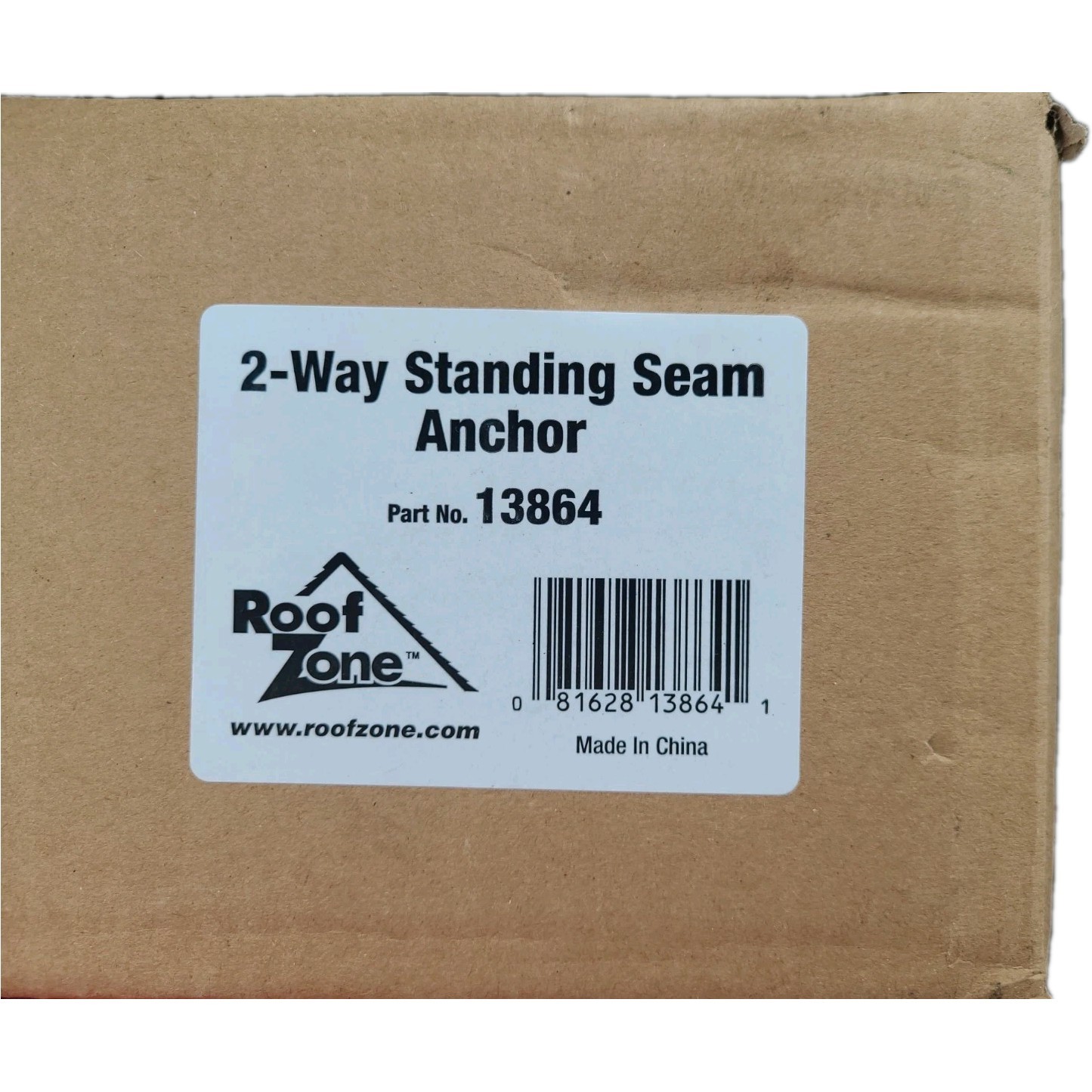 Roof Zone 2-Way Standing Seam Anchor Clamp Tie Down PART No. 13864