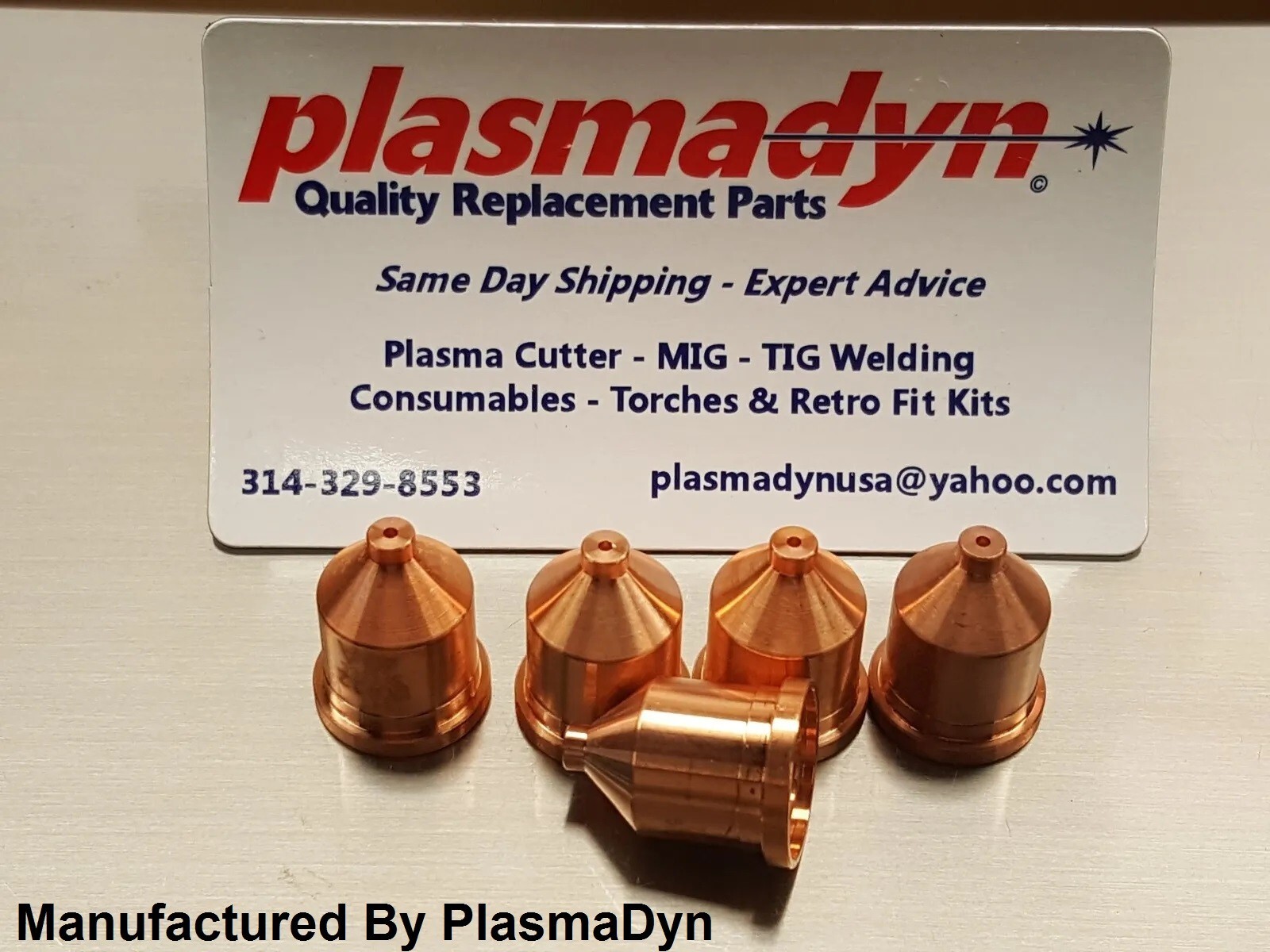 5pc x 120931 – 60A Nozzles Mfg in US by PlasmaDyn – *SKIP KNOCKOFF JUNK*
