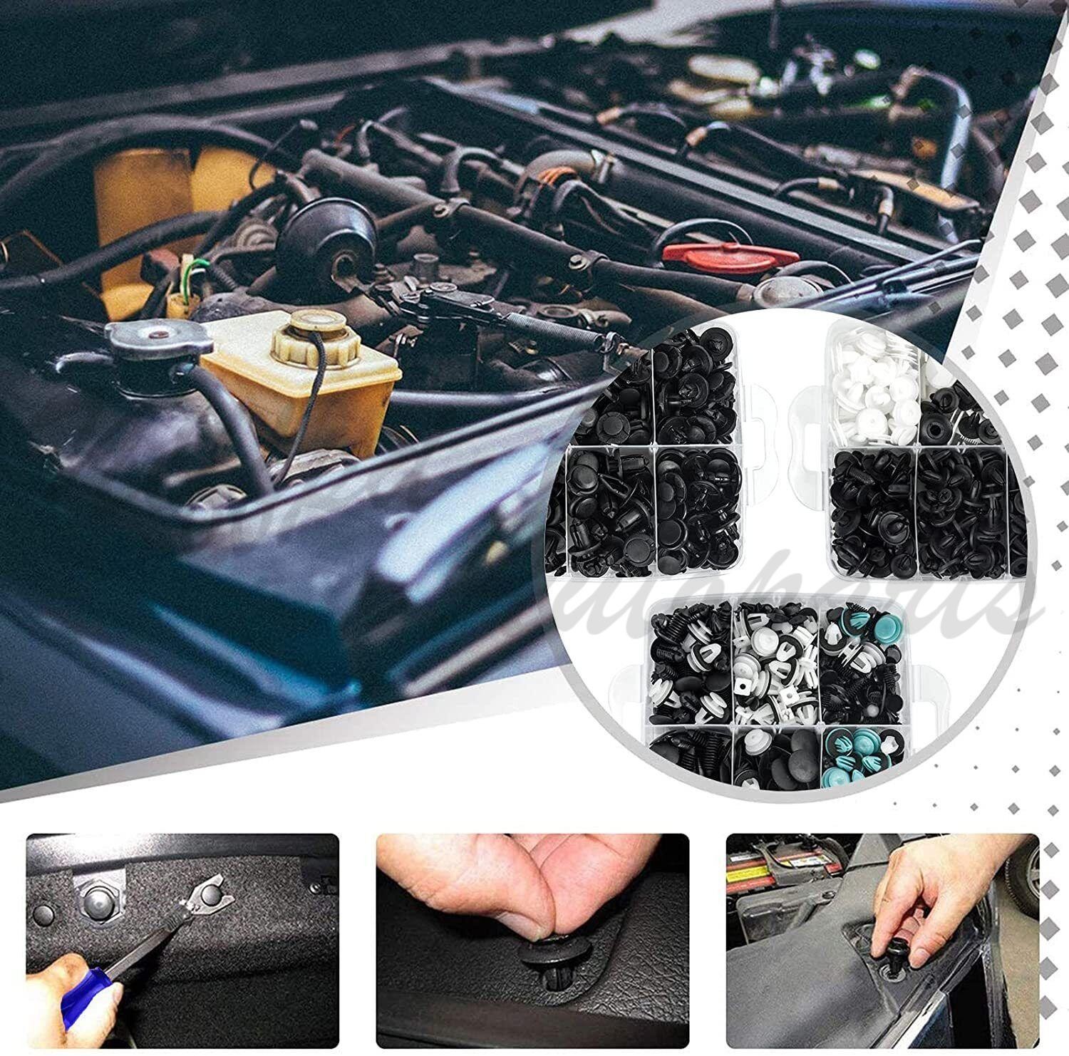 1101/1115/1295PCS Bumper Retainer Clips Car Rivets Fasteners Push Retainer Kit