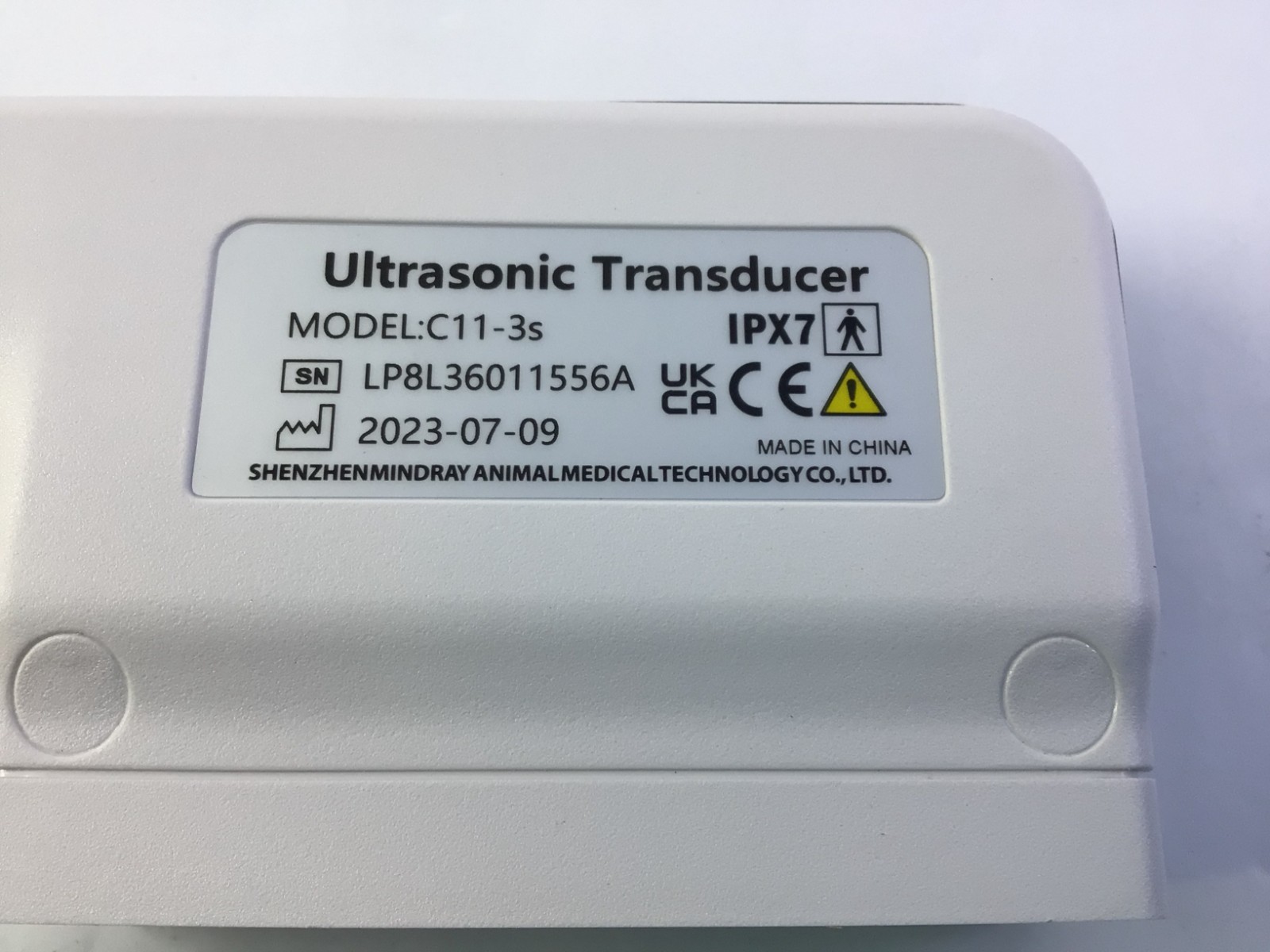 2023 Mindray C11-3s VET Convex Array Ultrasound Probe