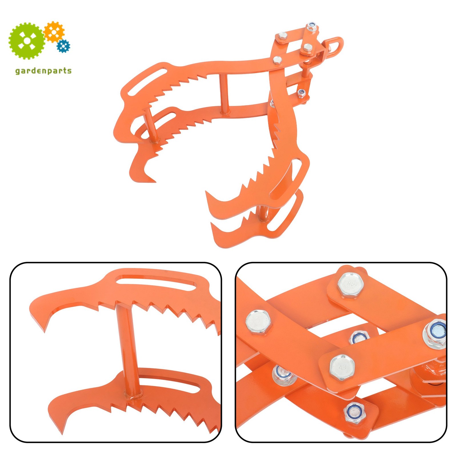 Heavy 4-Claw Log Tongs 28″ – Steel Timber Grapple Grabber For Lifting & Felling