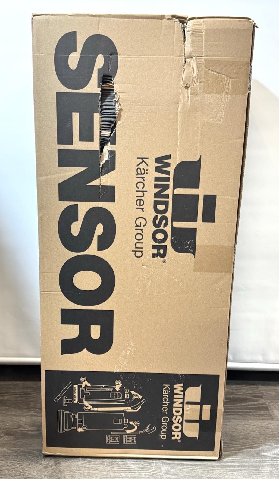 Windsor (Karcher ) Sensor Upright Vacuum 12″ , SRS12, Basalt Gray – Brand New