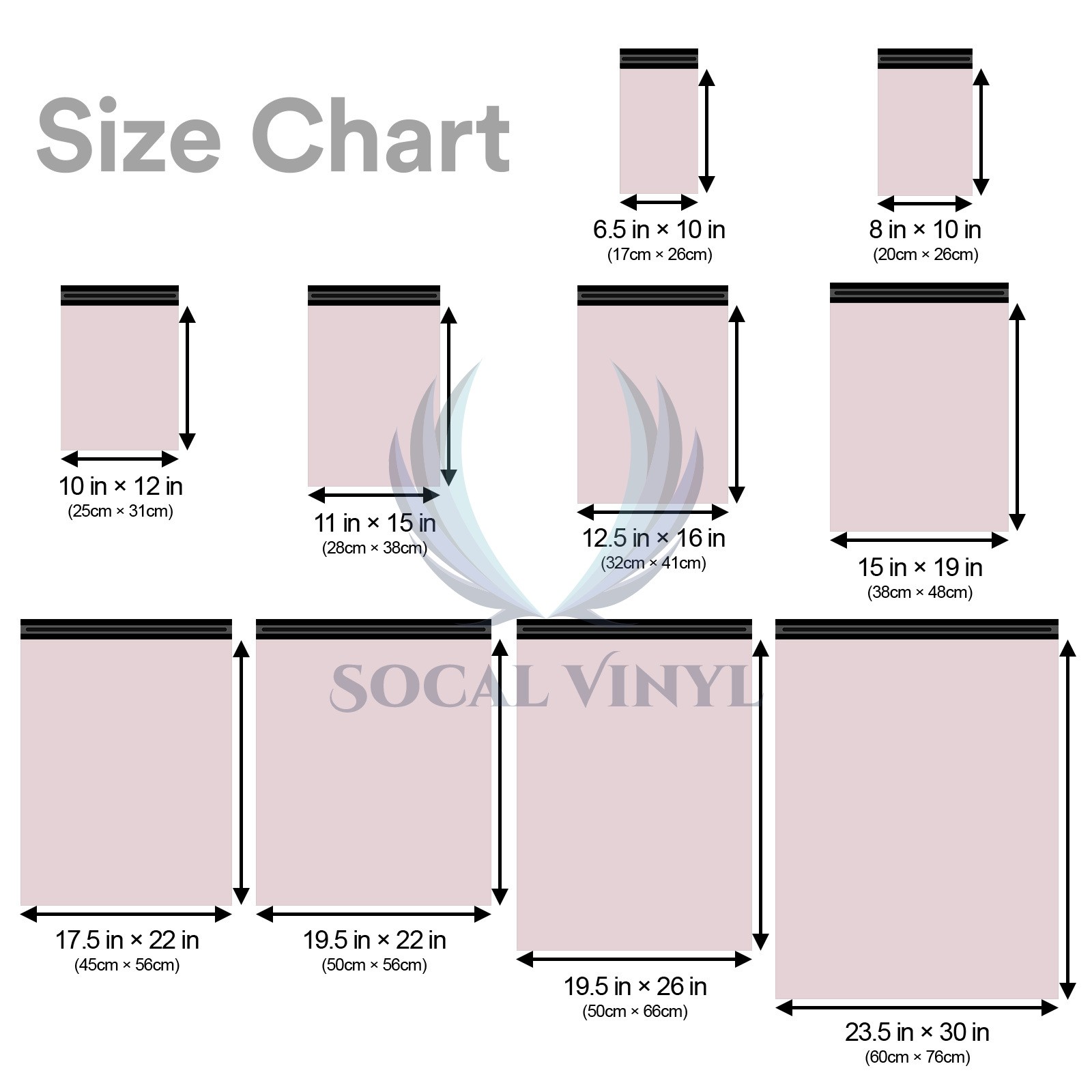 ANY SIZE Carnation Pink Poly Mailers Shipping Envelopes Plastic Bag Self Sealing