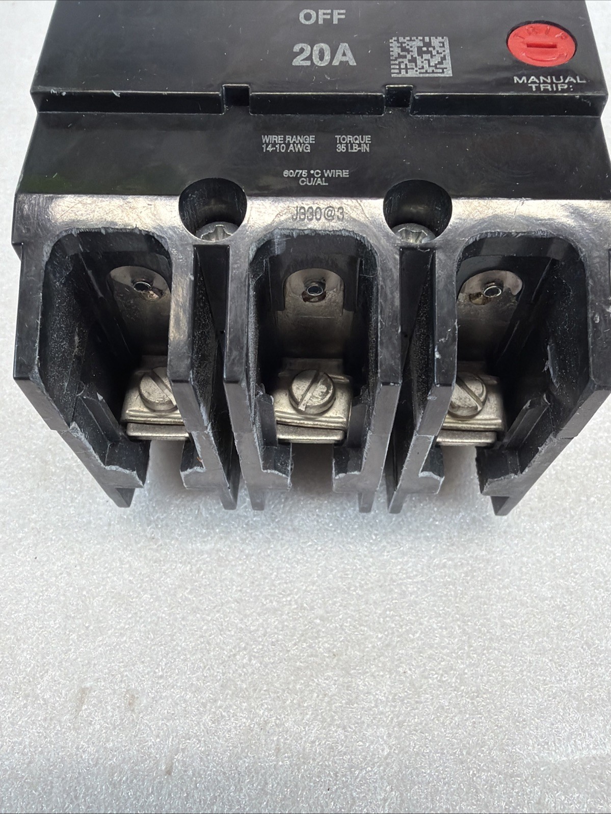 GE TEY320 General Electric 3 Pole 20A Breaker