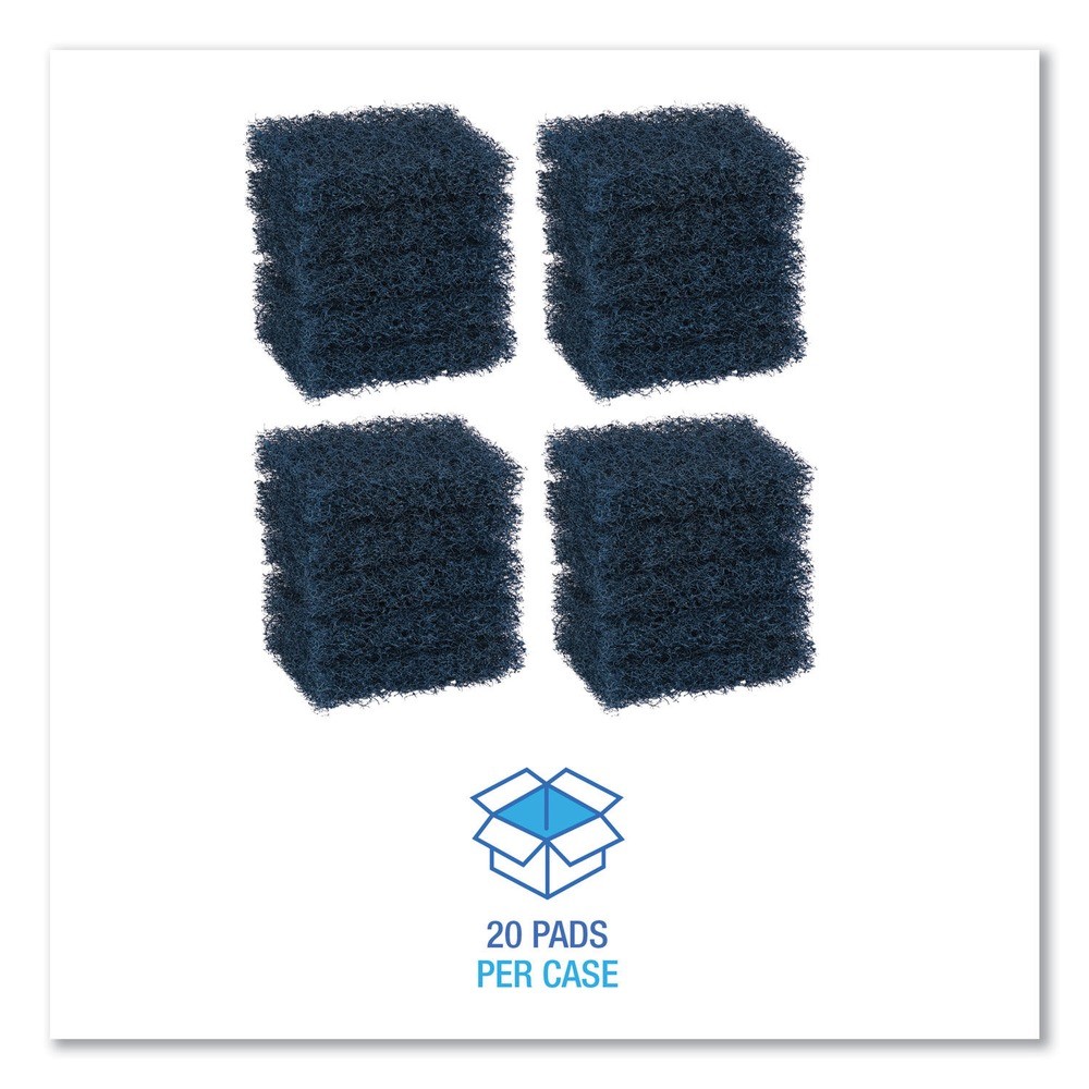 Boardwalk 188 3.5 in. x 5 in. Extra Heavy-Duty Scour Pad – Dark BL (20/CT) New