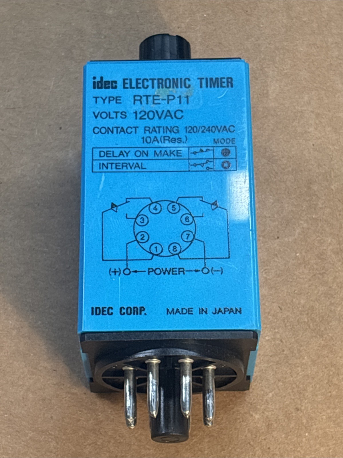 Idec RTE-P11 Multi-Function Time Delay Relay 0.1s-10min Range, 24VAC/VDC In