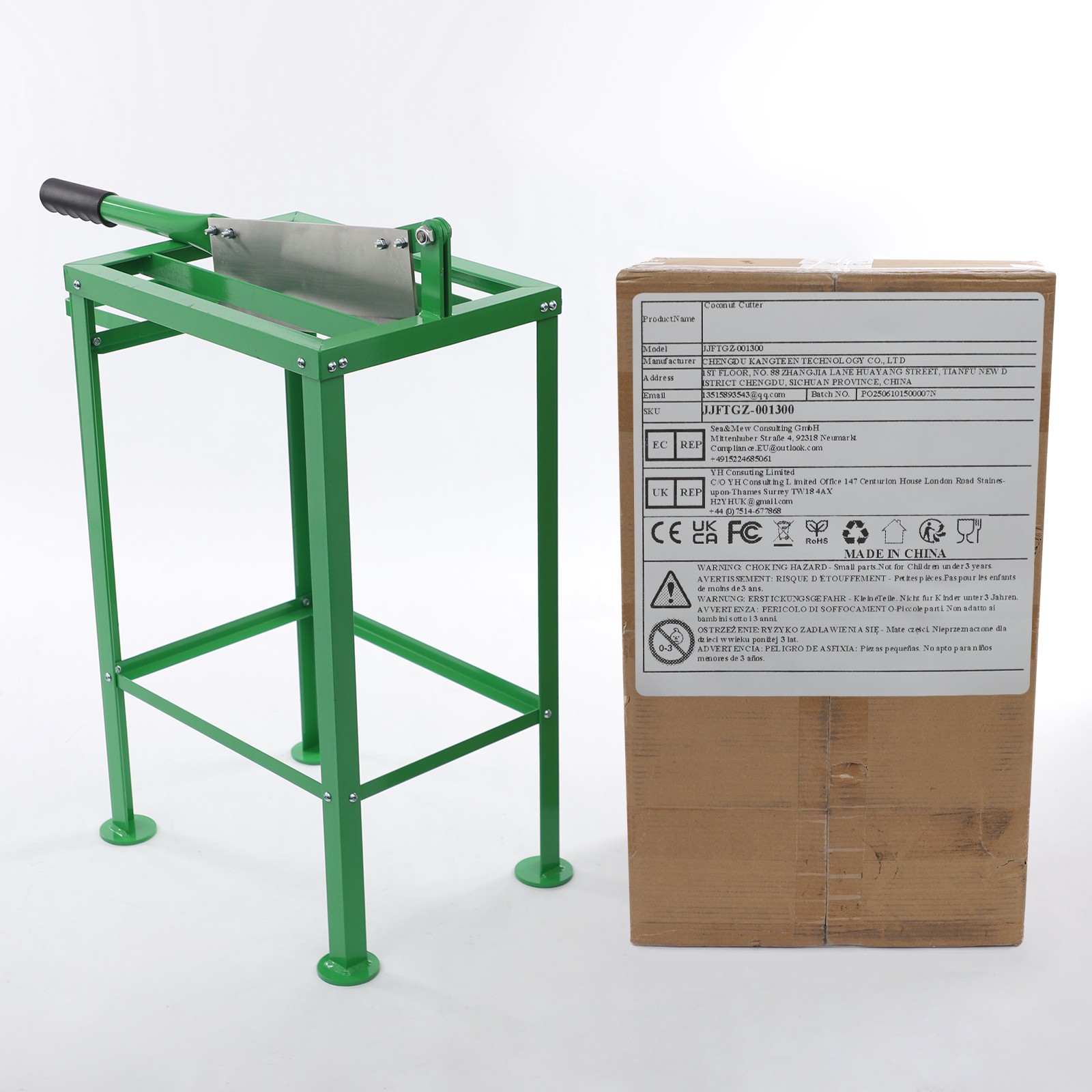 Commercial Coconut Opener Manual Cutter Floor Standing Coconut Cutting Tool