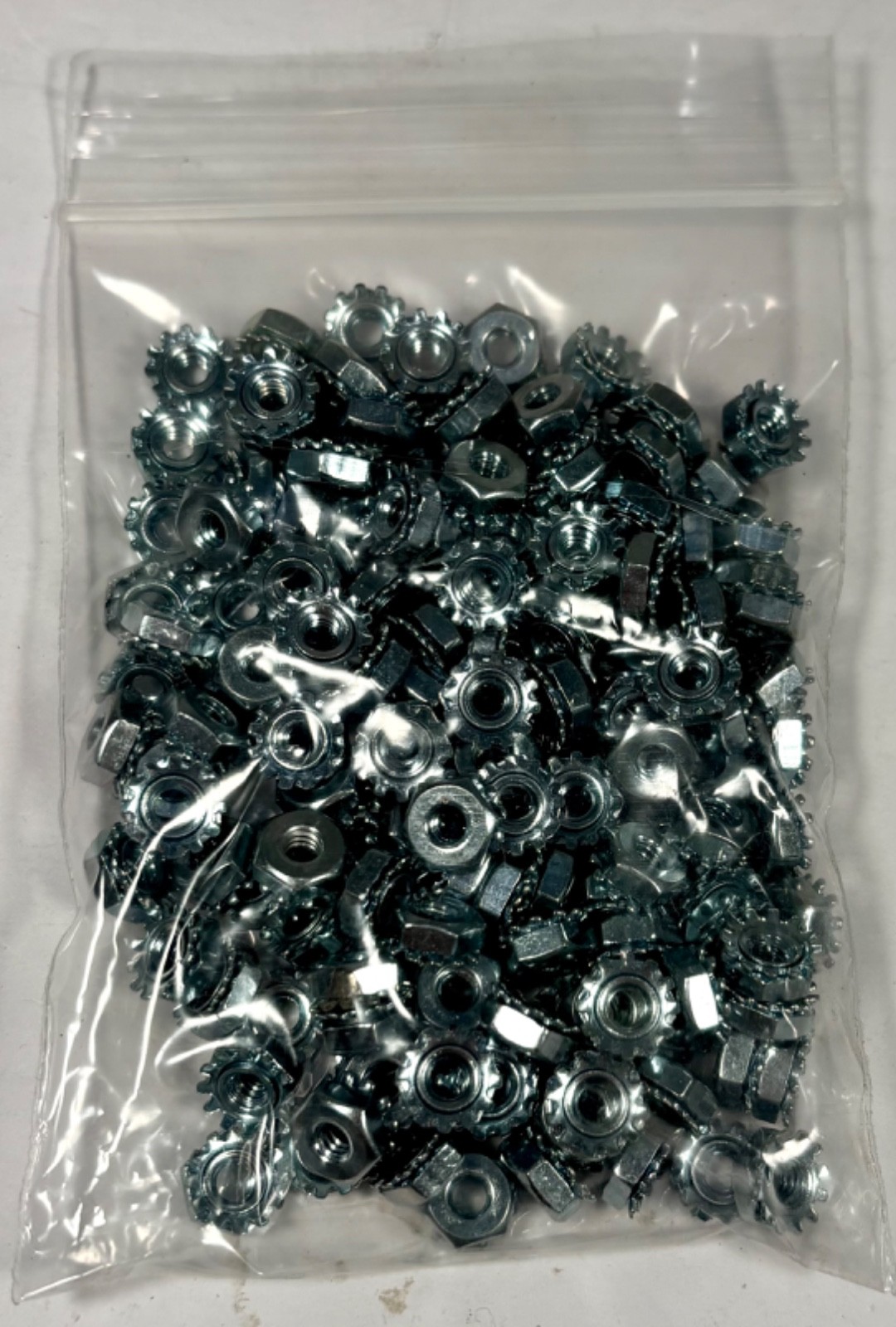 #6-32 Zinc Plated Steel 6-32 K-Lock Nuts w/ External Tooth Washer 5/16″ 150 pcs