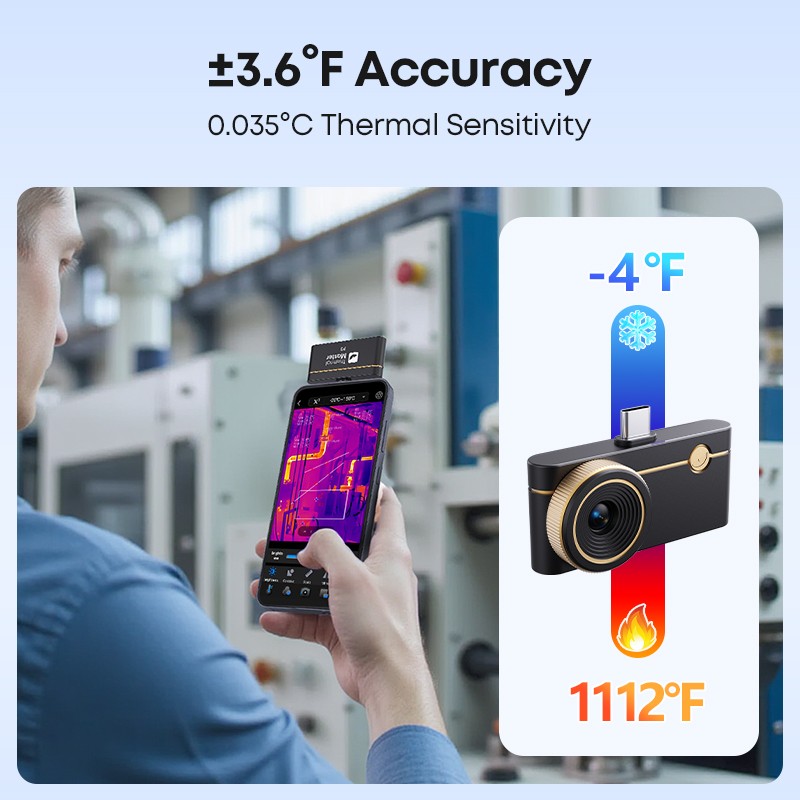 P3 Thermal Imaging Camera for iPhone Android Phone USB-C 512*384 X³IR Resolution