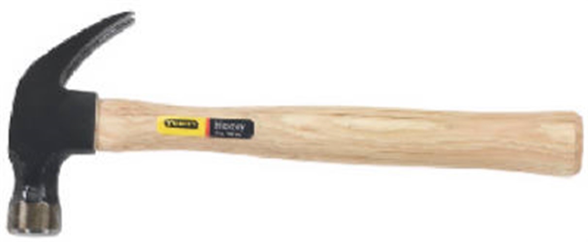 Stanley 16 oz Smooth Face Nailing Curved Claw Hammer 5.25 in. Wood Handle