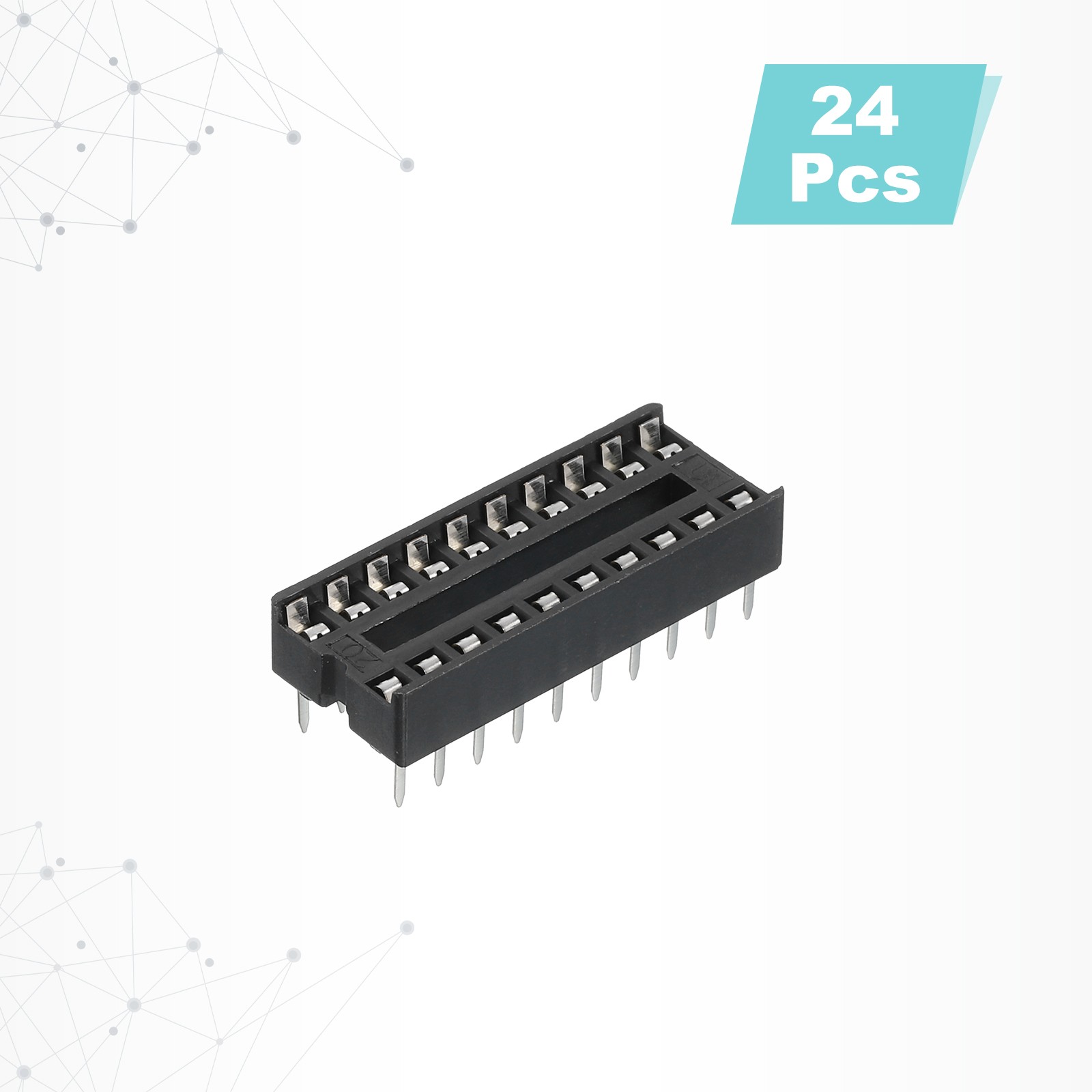 24Pcs DIP IC Chip Socket Adapter Narrow 20 Pin 2.54mm/0.1 inch Pitch