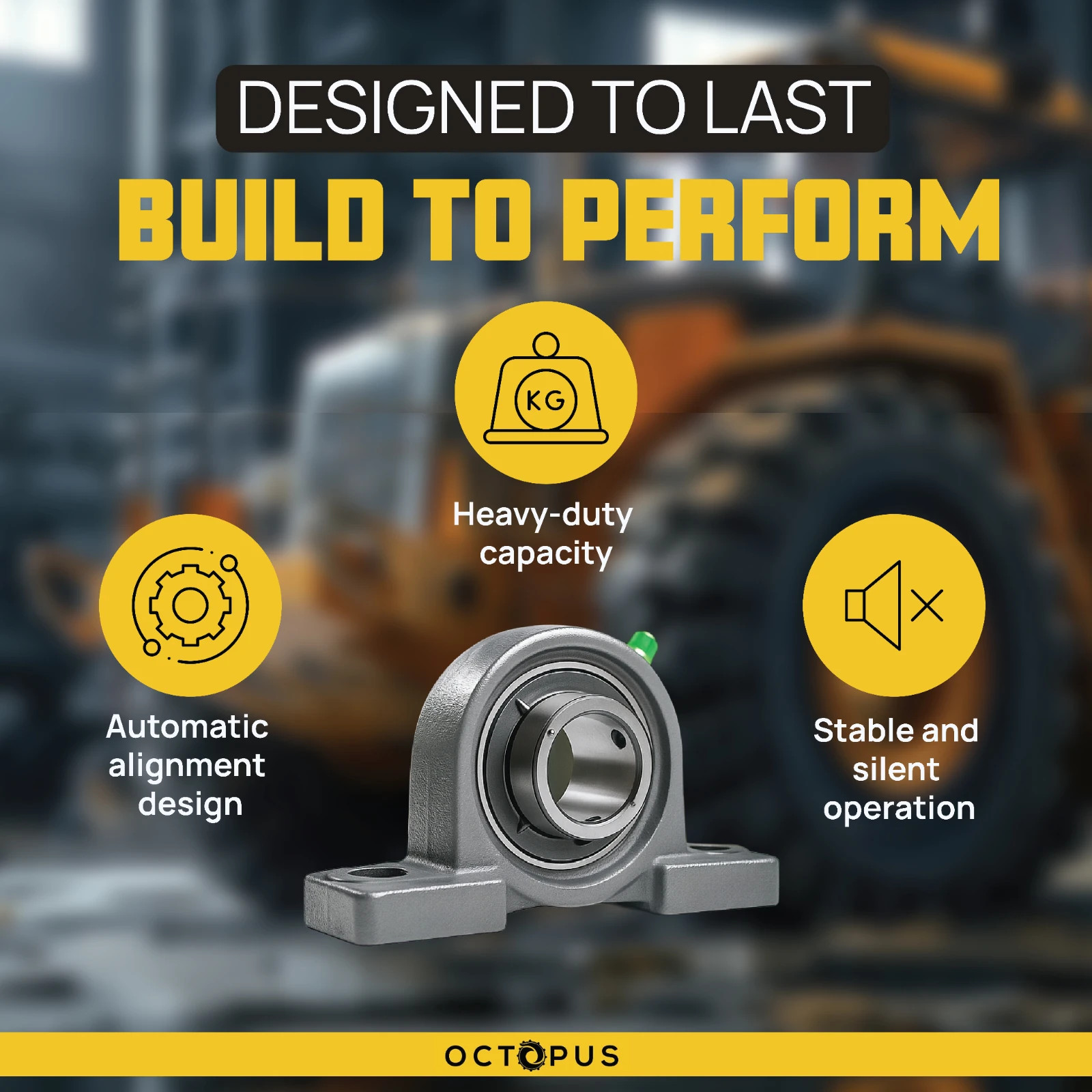 UCP206-19 Pillow Block Bearing 1-3/16″ Bore 2-Bolt Self-Aligning 2PCS