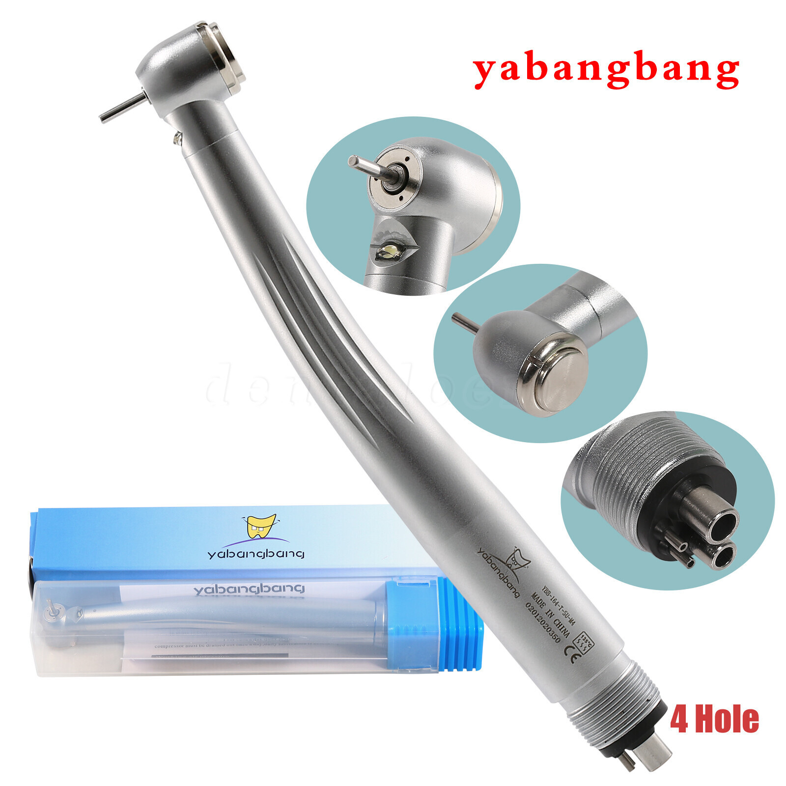 Dental E-generator LED High Speed Torque Head 3 Spray Handpiece 4Hole