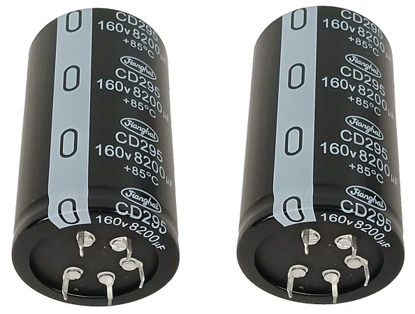 2 PACK Jianghai CD295 8200uF 160V Snap-In Electrolytic Capacitor ECS2CB822M 85°C