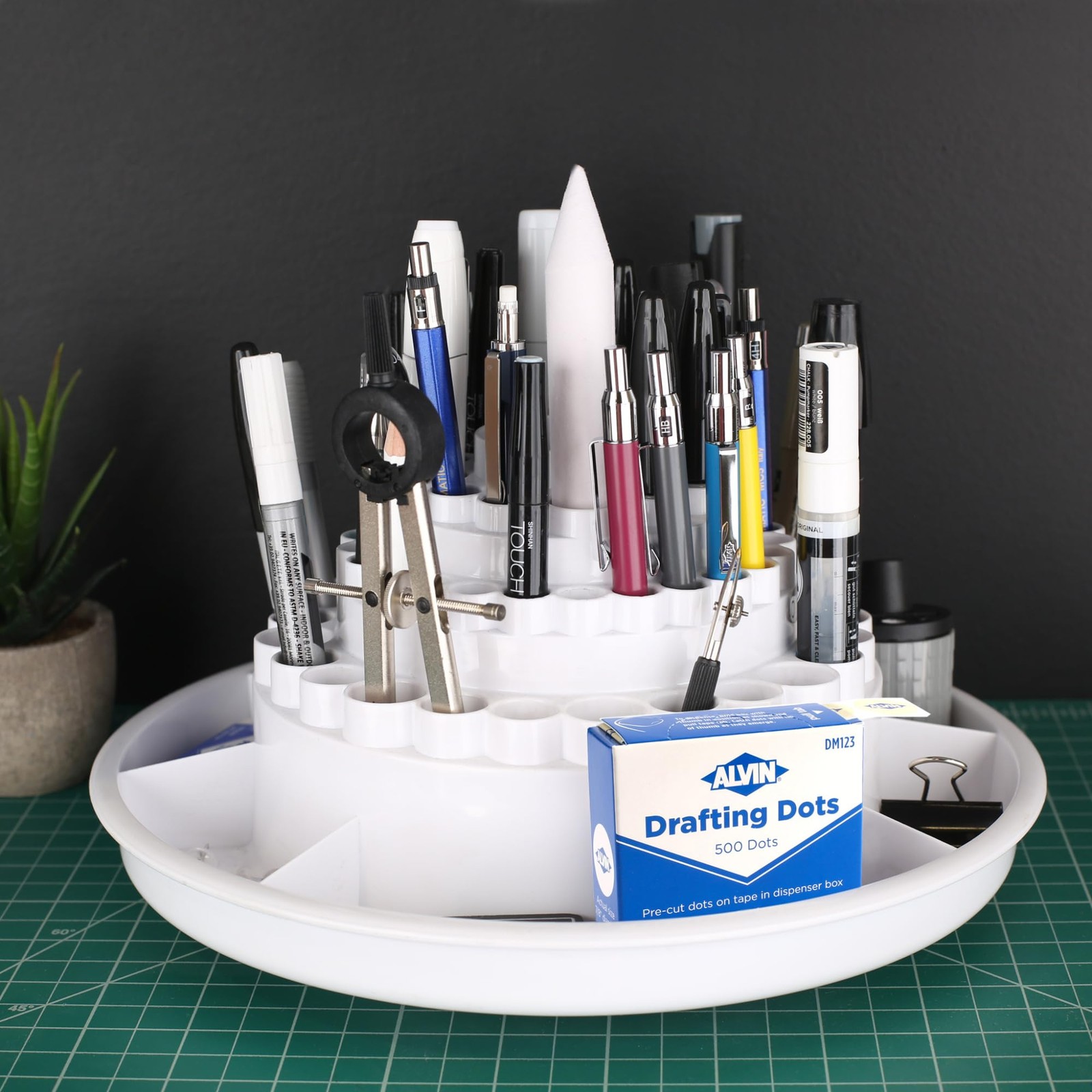 Alvin Spin-O-Tray 9893-1 Rotating Desktop Receptacle Art Drafting And Design