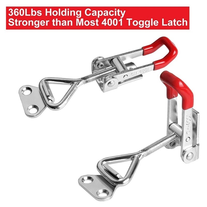 6 Pack Adjustable Toggle Latch Clamp Quick Release Pull Latch for Tool Box