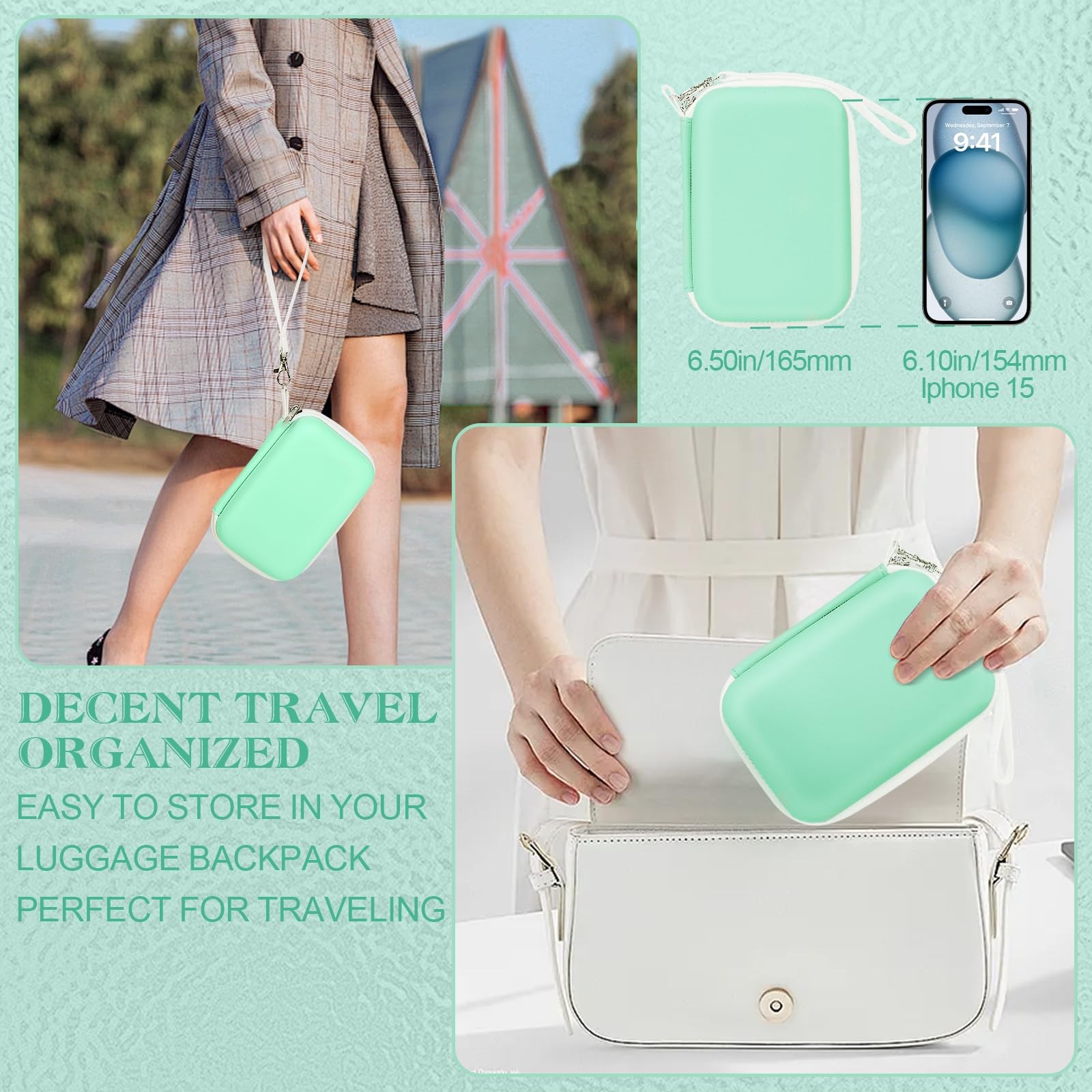 Teyomi Case Compatible with Phomemo D30 D35, for Label Green