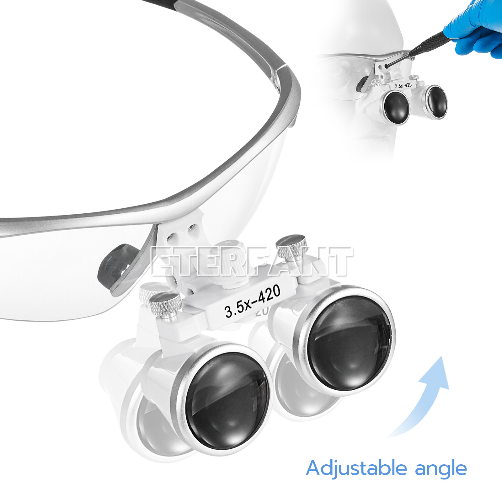 ETERFANT 3.5X Dental Surgical Binocular Loupes Glasses Optical Lens Magnifier