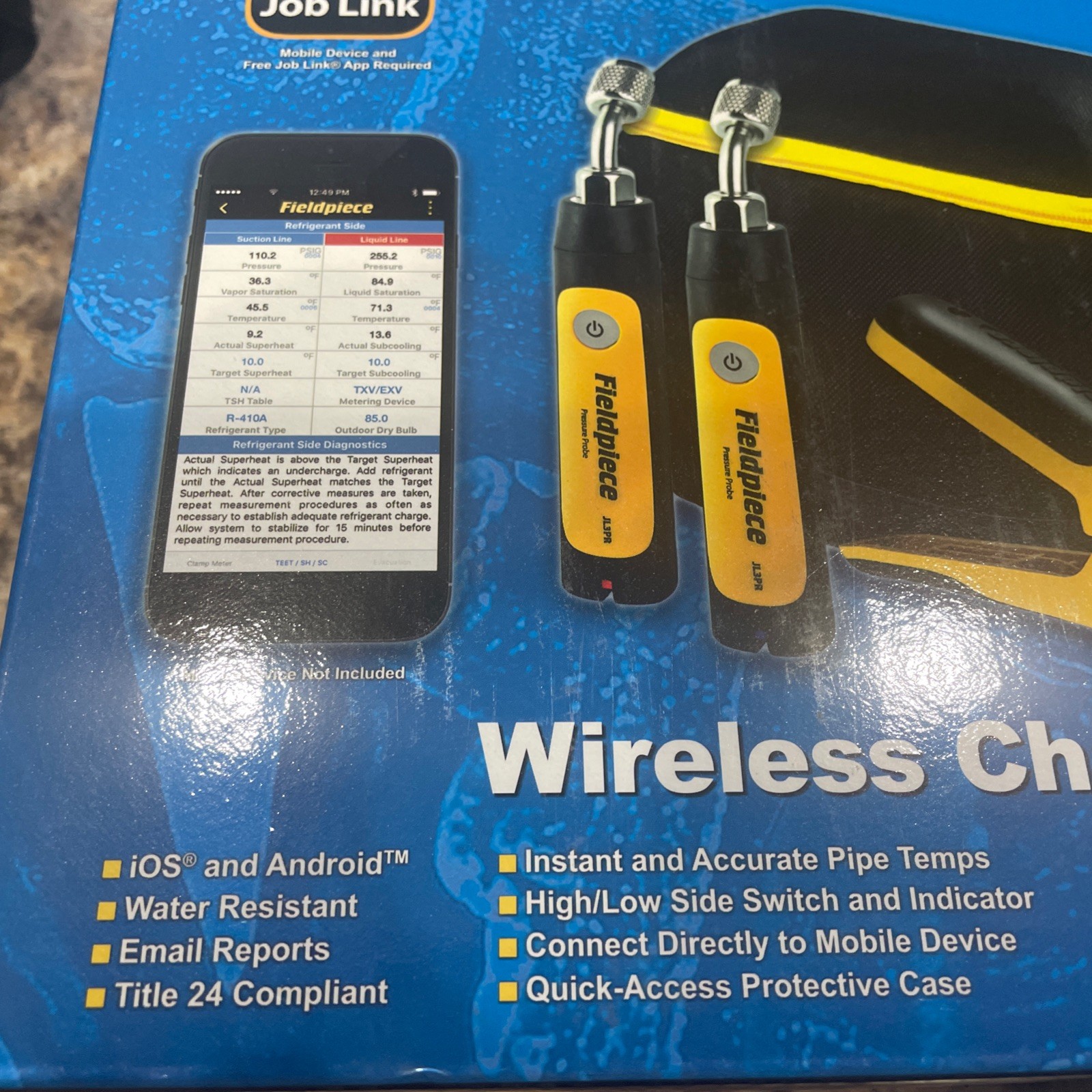 Fieldpiece Job Link Probes Wireless Charge Test Kit – JL3KR4