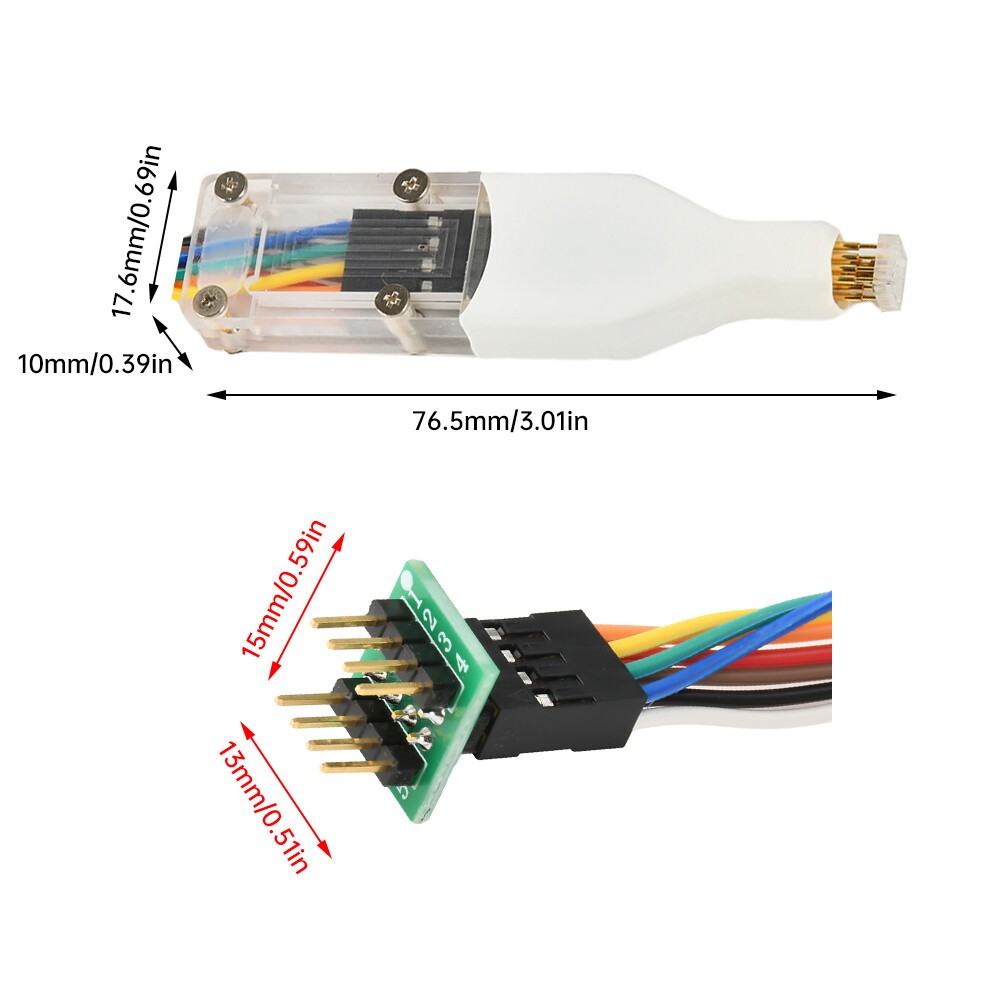 For Program SOP8/WSON8/QDFN8 SPI Adapter Clip Pin Flash on Chip Read＆Write Probe