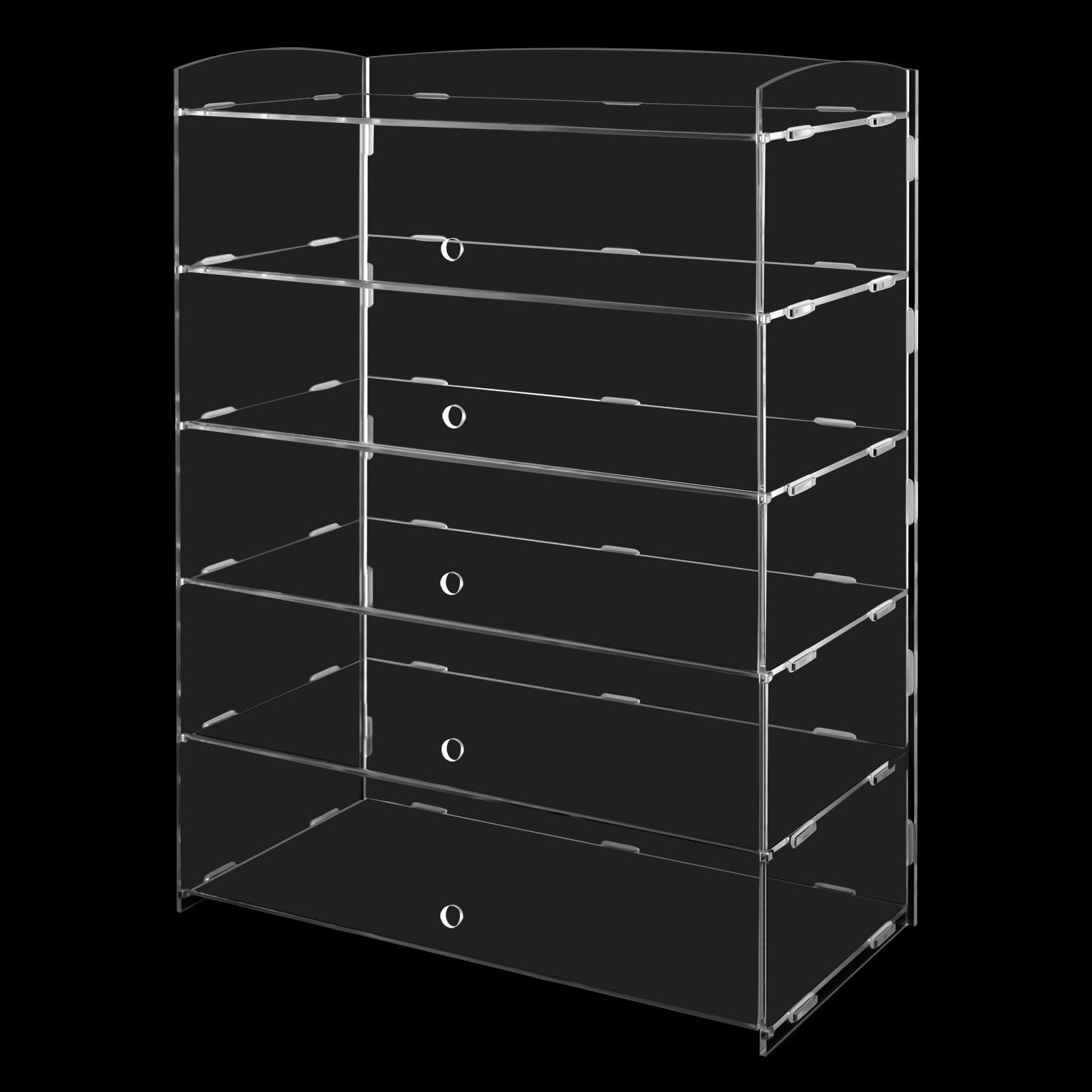 18.7*8.46*24.4in 5-Tier Acrylic Display Case Bakery Pastry Countertop Showcase