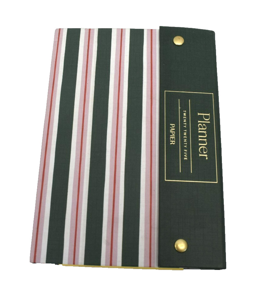 Papier 2025 Planner Hardcover w Snap Closure 6″ x 8.5″ 192 Pages Lined Design