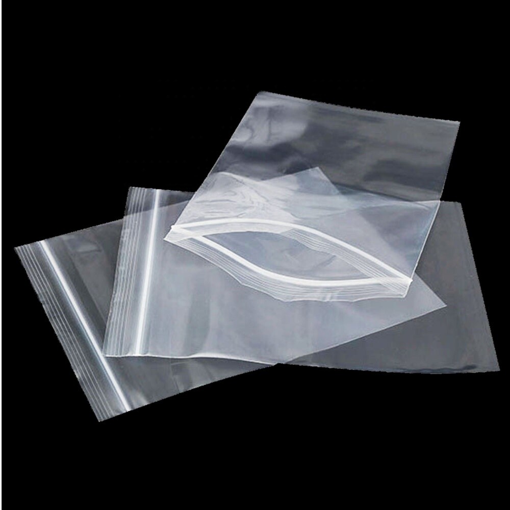 1000pcs 2-MIL Clear Reclosable ZipLock Poly Bags with Resealable Lock Seal