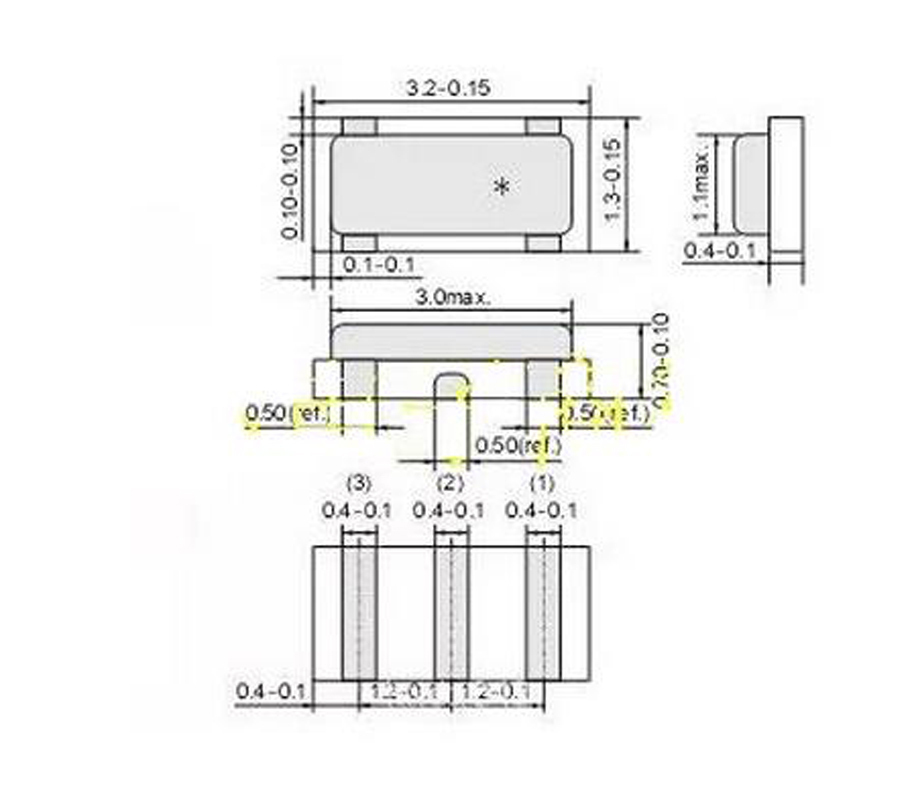 US Stock 10pcs CSTCE16M0V53-RO 16M 16MHZ 16.000MHZ SMD-3 Ceramic Crystal