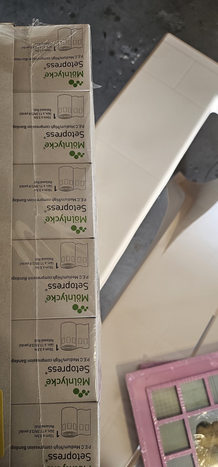 Mölnlycke Setopress Sterile White Compression Bandage 12 Pack, Model 30309402