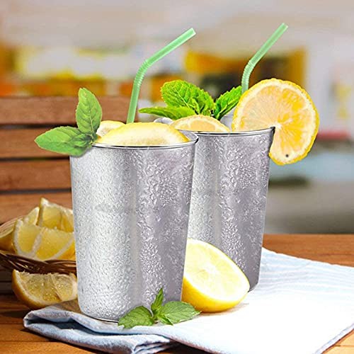 4Pack 6oz Small Stainless Steel Cups, BPA Free Healthy Pint Drinking Cups Metal