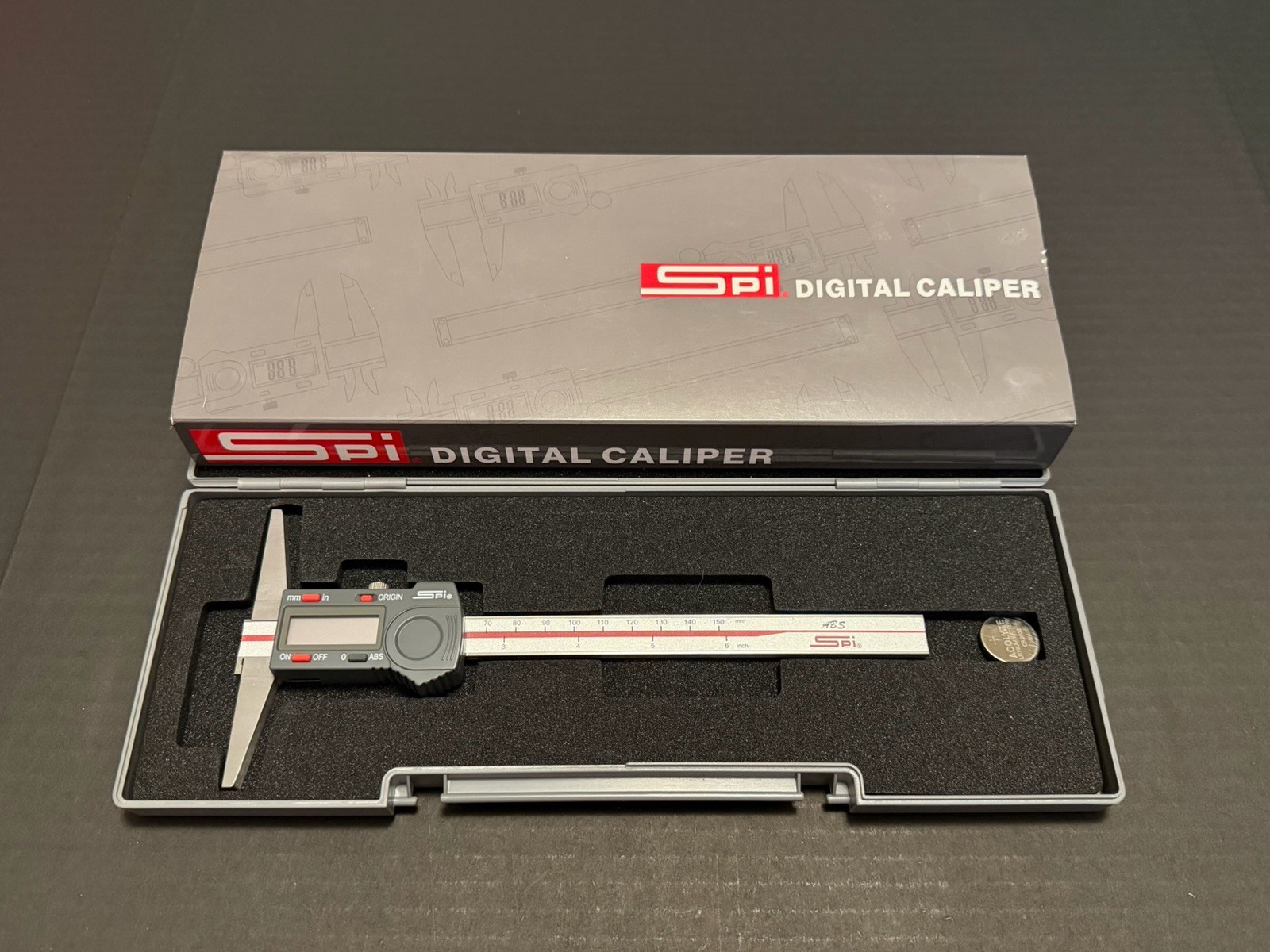 (Opened Box) SPI Digital Depth Gage With Hook 6in #11-555-0