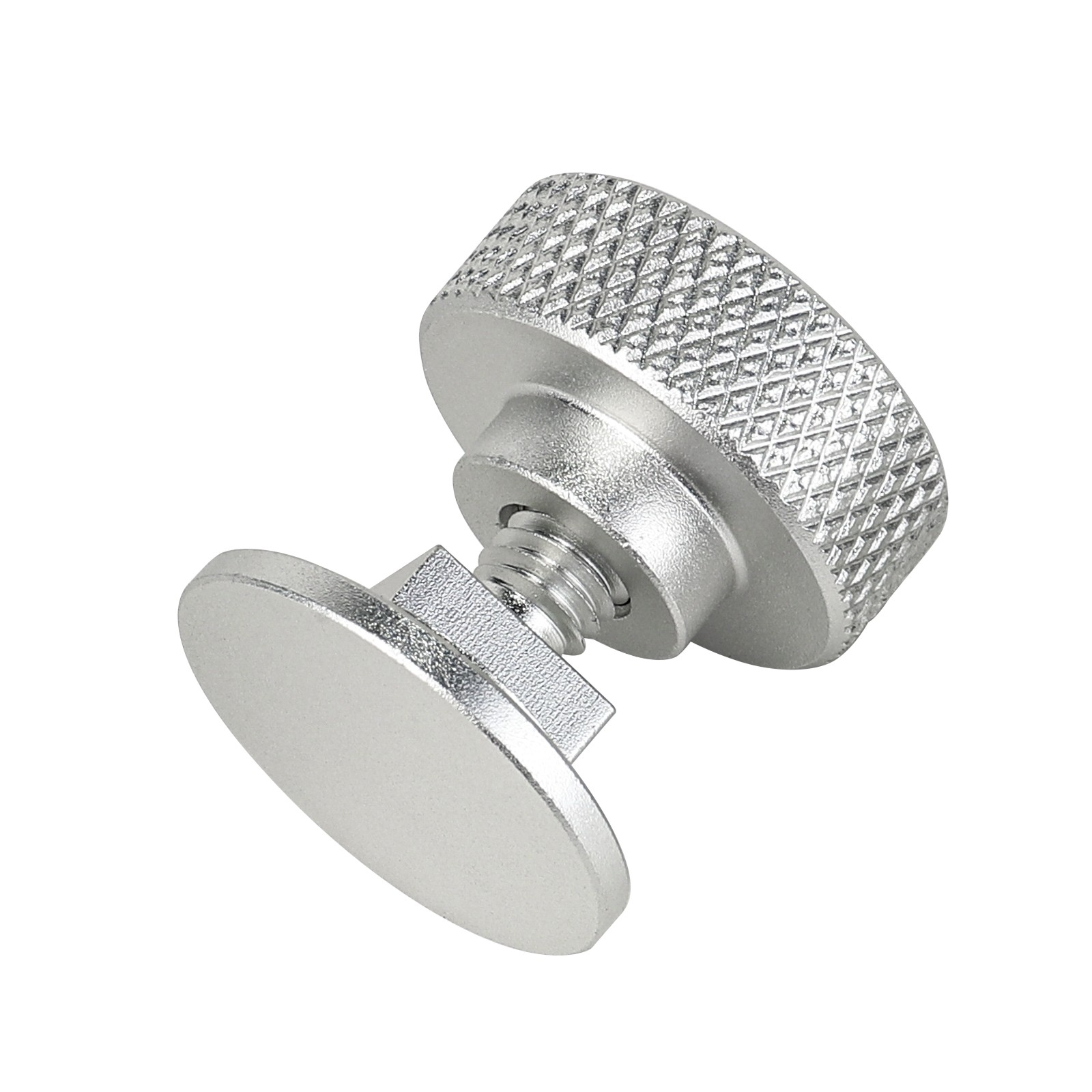 Light Weight Aluminum Pipeliner helmet fasteners (Silver Knurled) welding hood