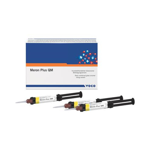 Voco 1728 Meron Plus QM Resin Reinforced Glass Ionomer Cement 8.5gm Syringe 3/Pk