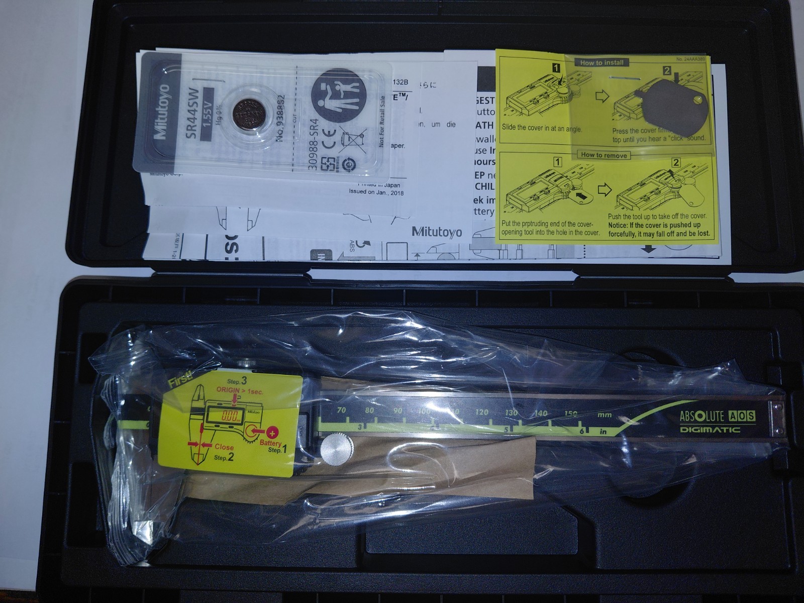 Mitutoyo 500-196-30 Absolute Digimatic Caliper, 0-6″ / 0-150mm