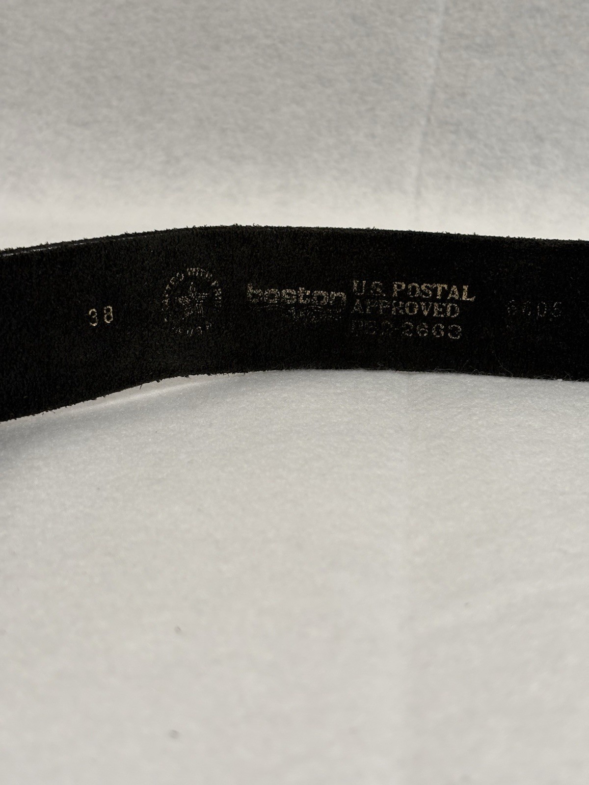 BOSTON Leather 38” Garrison Black Work Belt US Postal Approved #6605 1 5/8” Wide