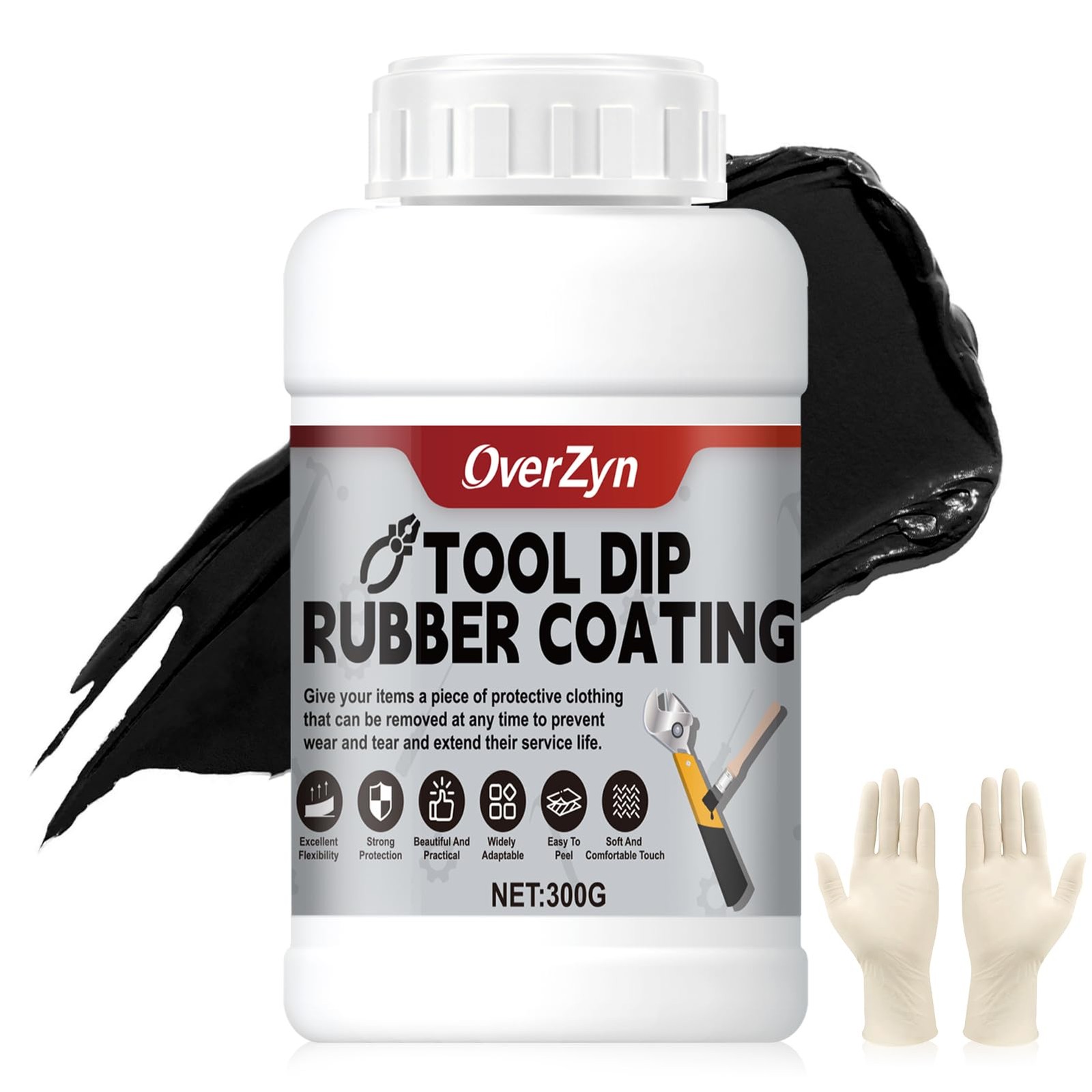 10.5oz Rubber Dip for Tools, Tool Dip Rubber Coating, Tool Handle Dip Coating…