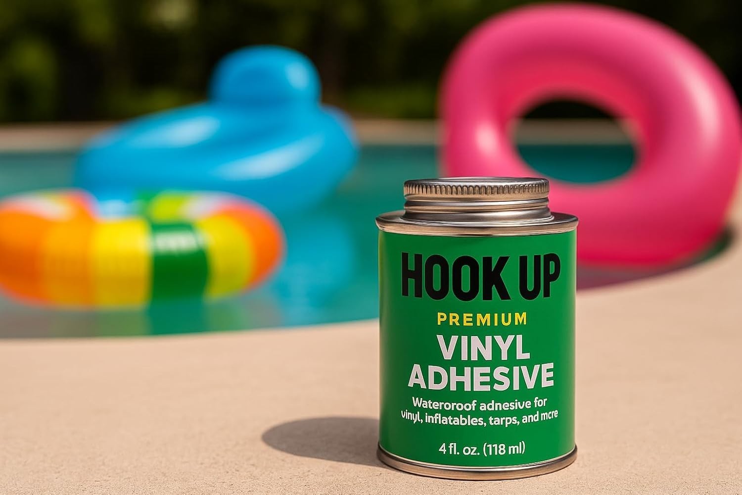 32 OZ Waterproof Vinyl Contact Cement – Fast-Drying Repair Glue for Pools Boats
