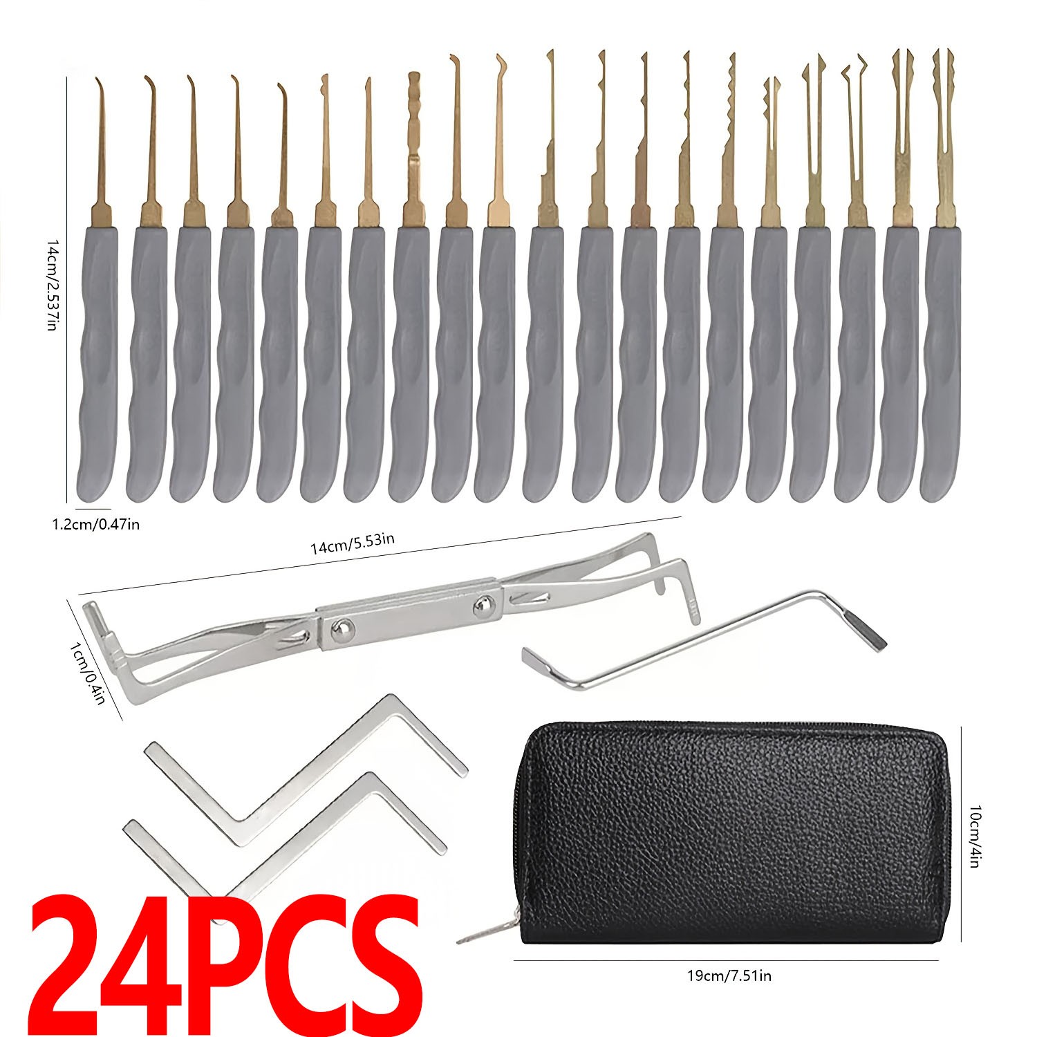 24PCS Universal Car Door Lock Repair Tool Kit Professional Maintenance Case Set