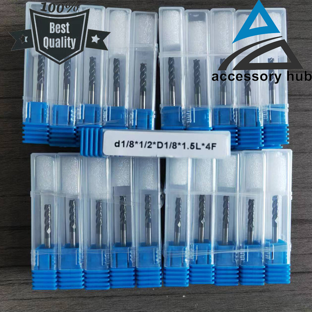 5PCS – 1/8″ x 1/2 x 1-1/2 4 FLUTE CARBIDE END MILL – TiALN COATED HRC55 USA