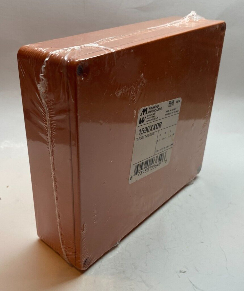 HAMMOND 1590XXOR Orange Diecast Stomp Box (145 mm x 121 mm x 39 mm)
