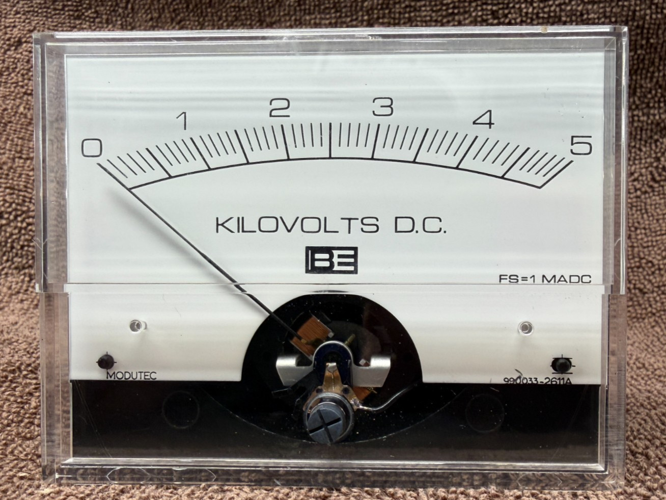 BE Transmitter Modutec meter 0-5 Kilovolts DC F.S. = 1 ma DC 930033-2611A