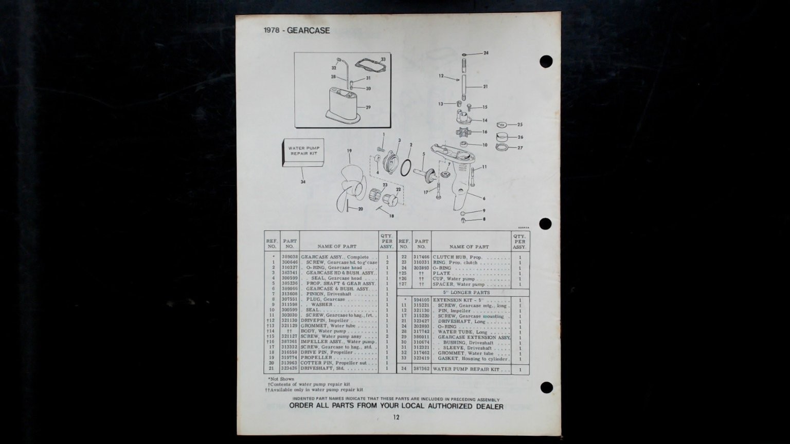 OMC 1978 E-4 HP Parts Catalogue 4BR78E 4BL78E 48B36E Manual