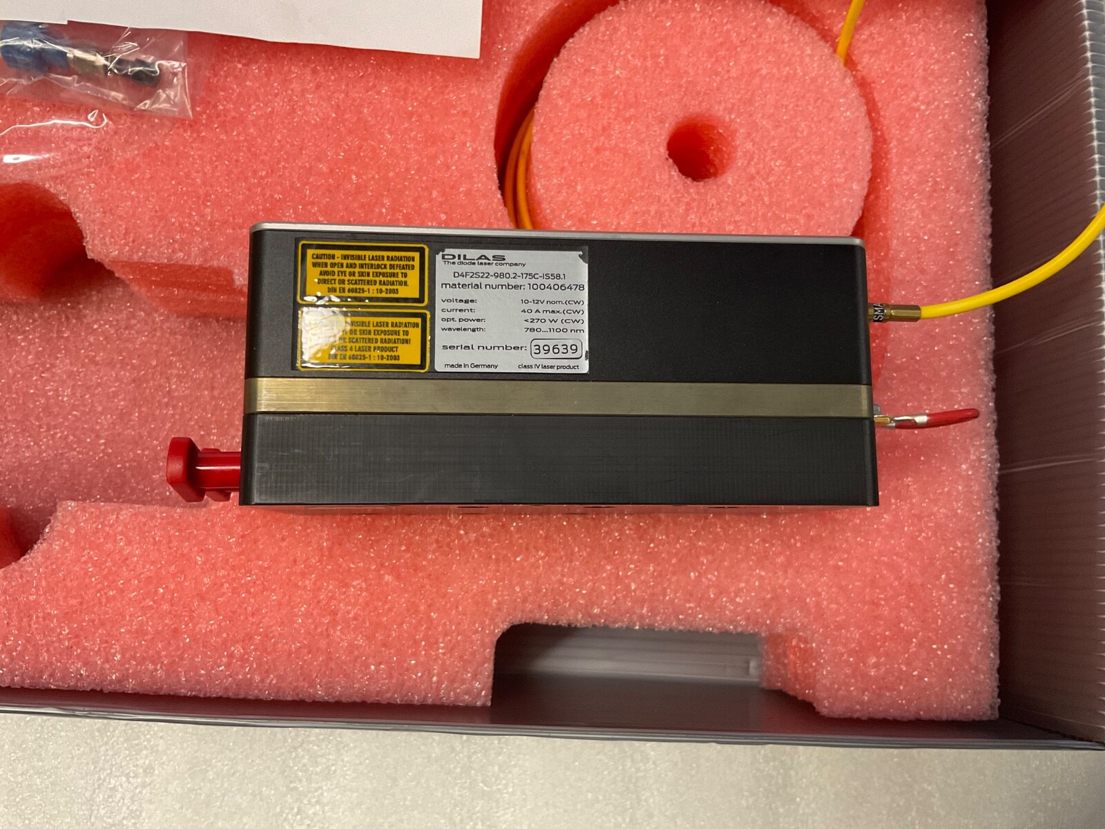 Rofin Dilas D4F2S22-980.2-175C-IS58.1 Continuous Wave-Operation Coherent AS IS