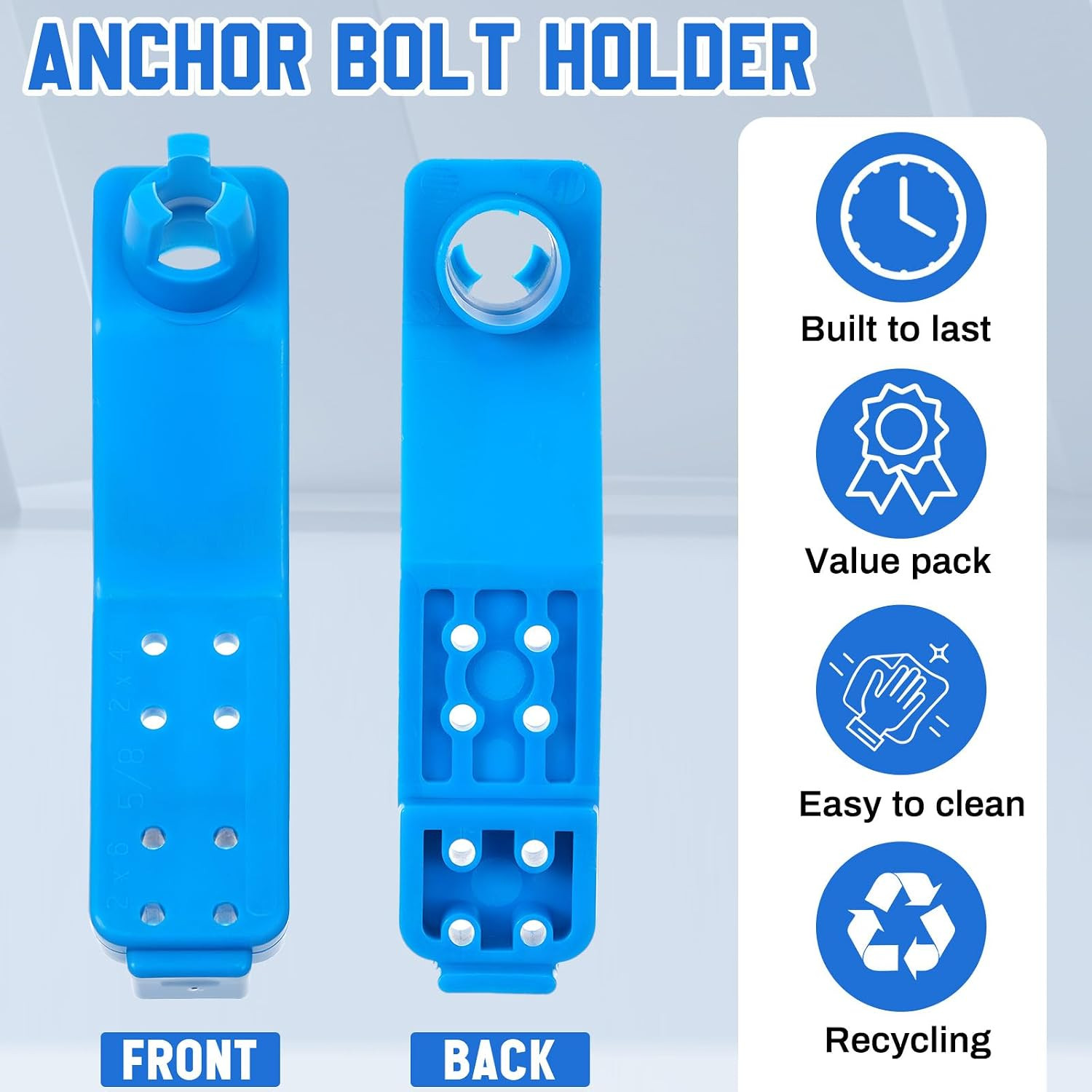 60 Pcs 5/8” Anchor Bolt Holder Handle Saver, Accurate and Clean Installation of